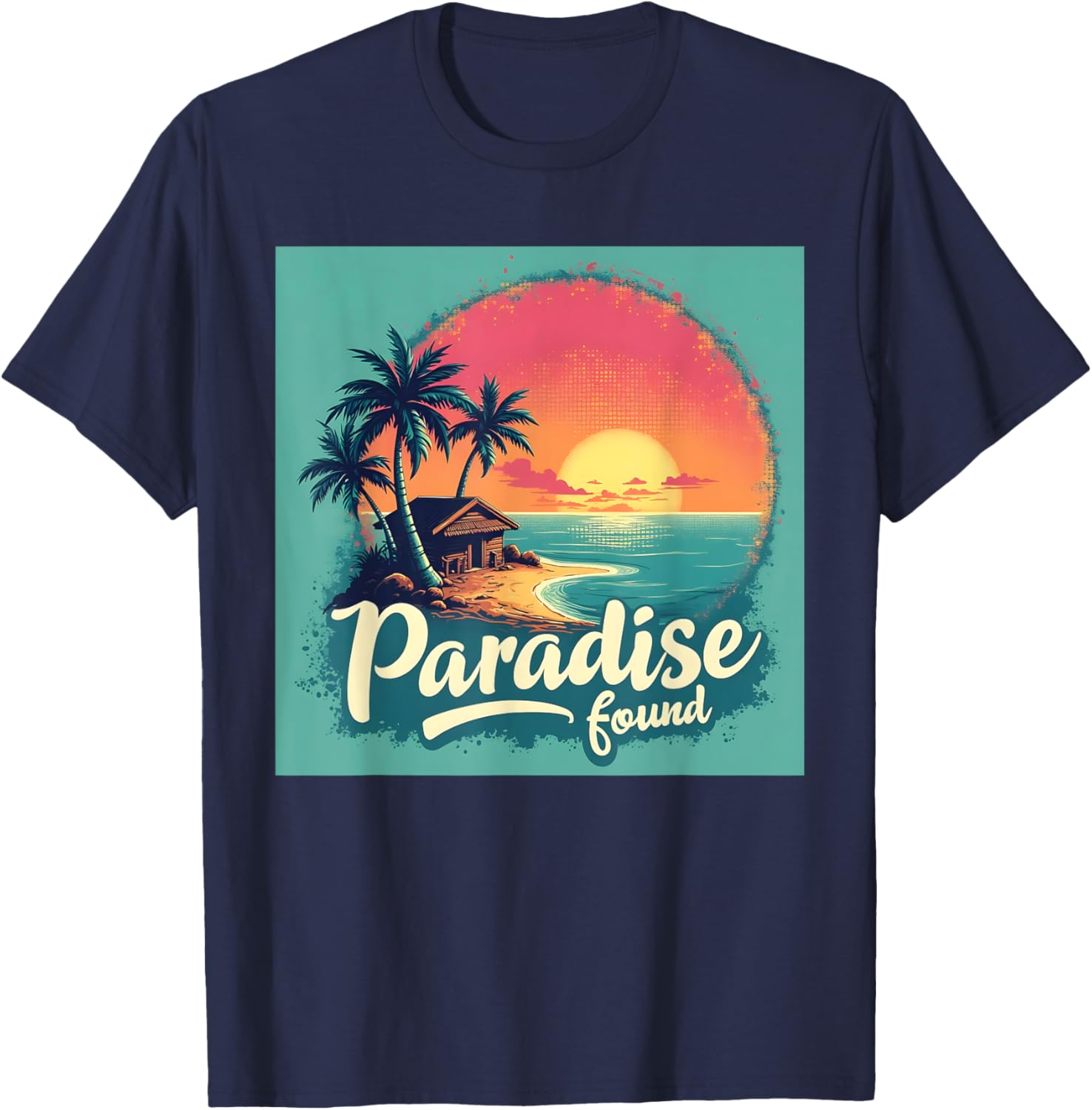Tropical Paradise Sunset Shirt with Palm Trees and Ocean Design - 20