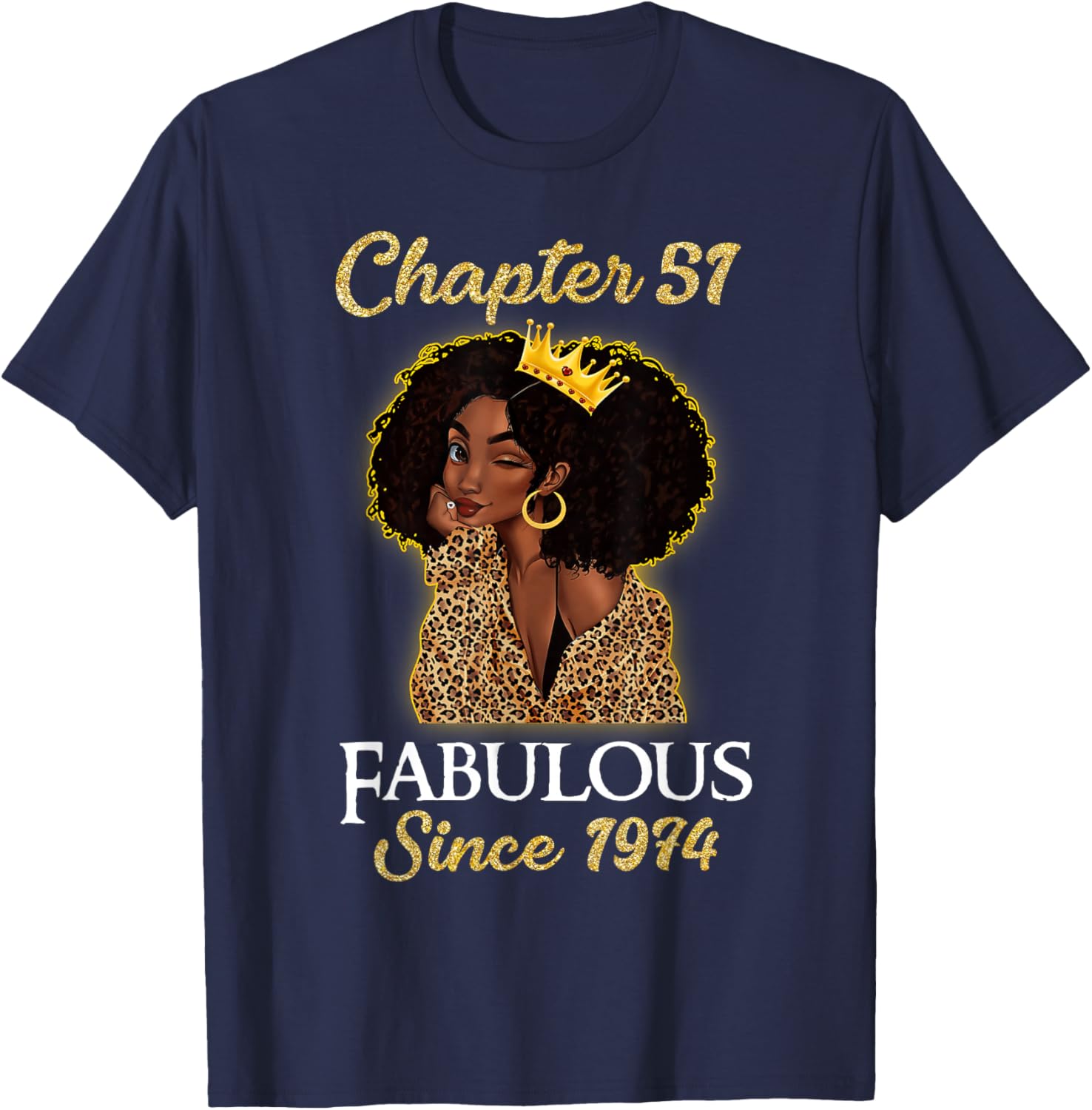Fabulous Since 1974 Leopard T-Shirt for 51st Birthday Girls - 11