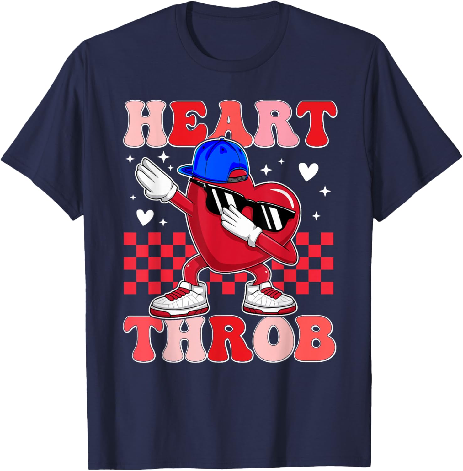 Groovy Heart Throb Valentine's Day Dabbing Toddler Boy T-Shirt - 9