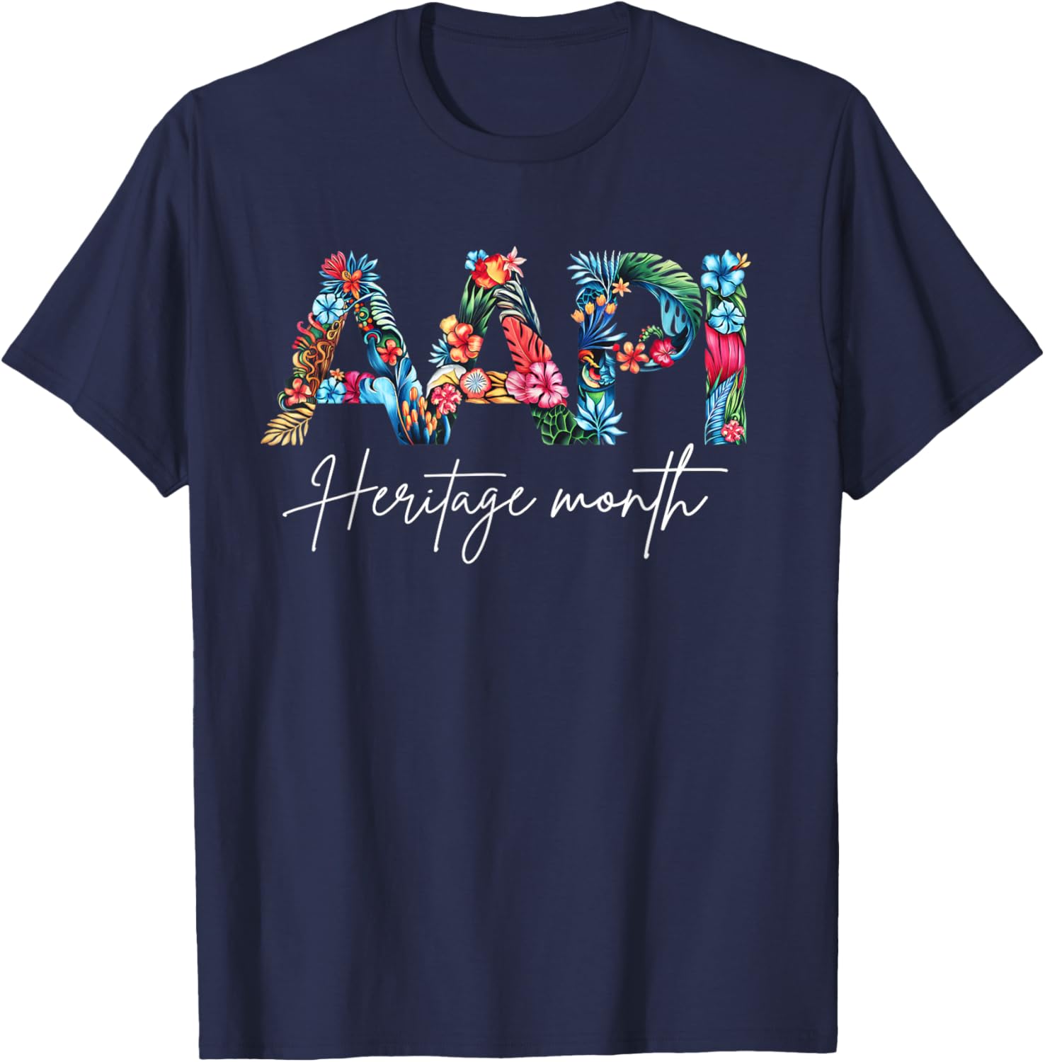 Elegant Floral Design T-Shirt for AAPI Heritage Month - Girls & Women - 4