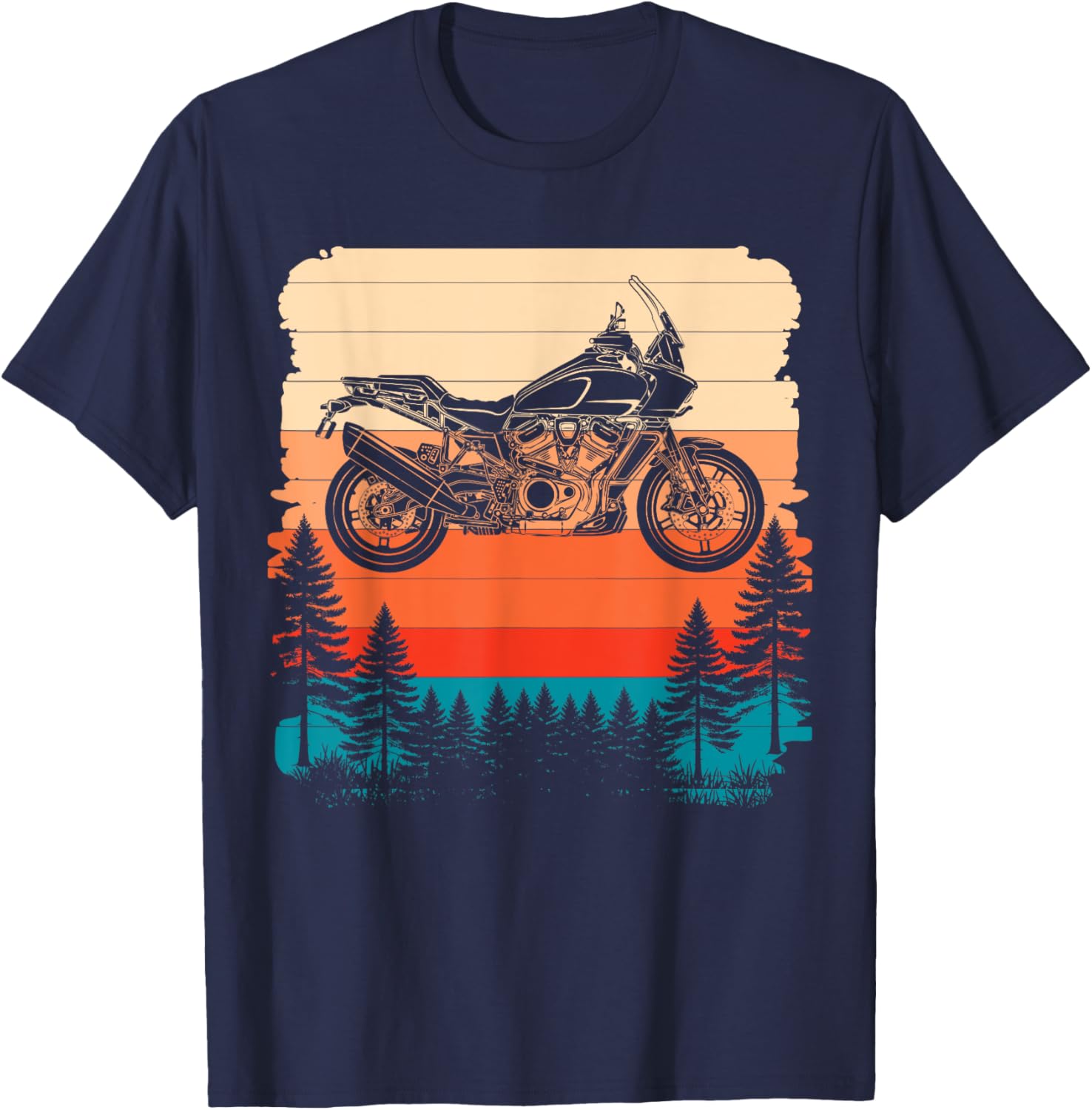 Adventure Rider Pan Edition Offroad Retro Motorbike T-Shirt for Men - 4