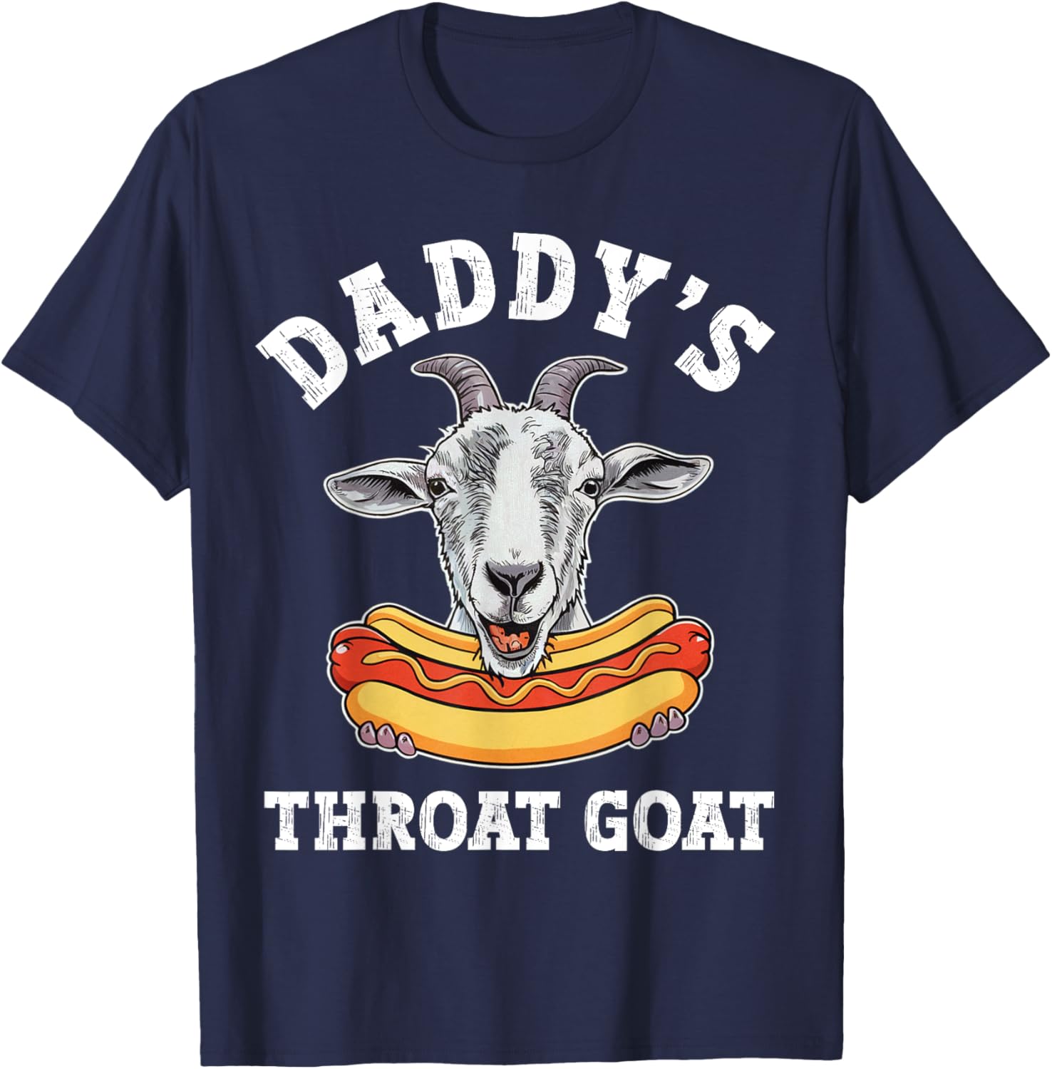 Funny Daddy's Throat Goat Meme T-Shirt for Adult Humor Lovers - 11