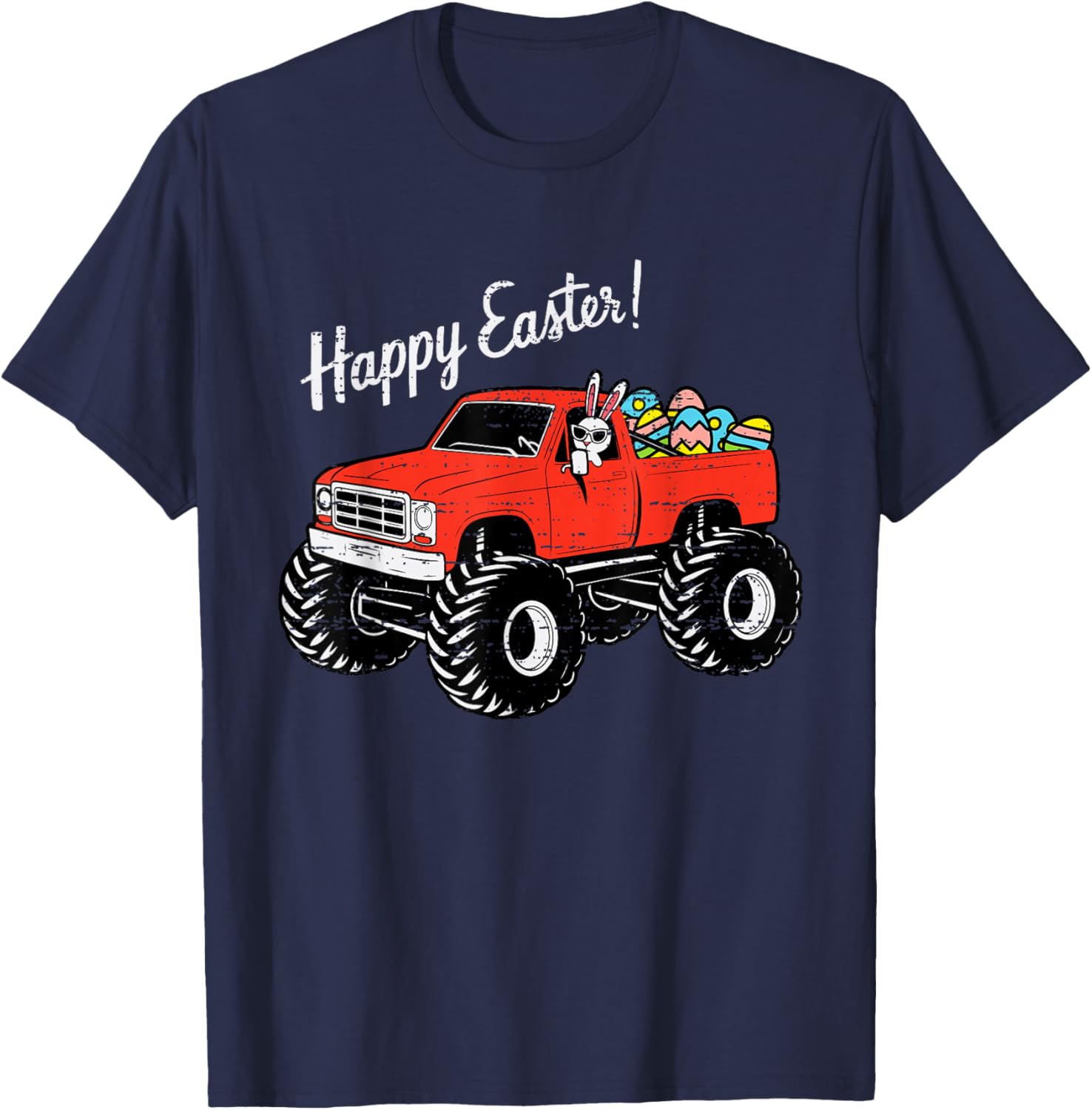 Boys Happy Easter Truck T-Shirt with Colorful Eggs for Toddlers - 4