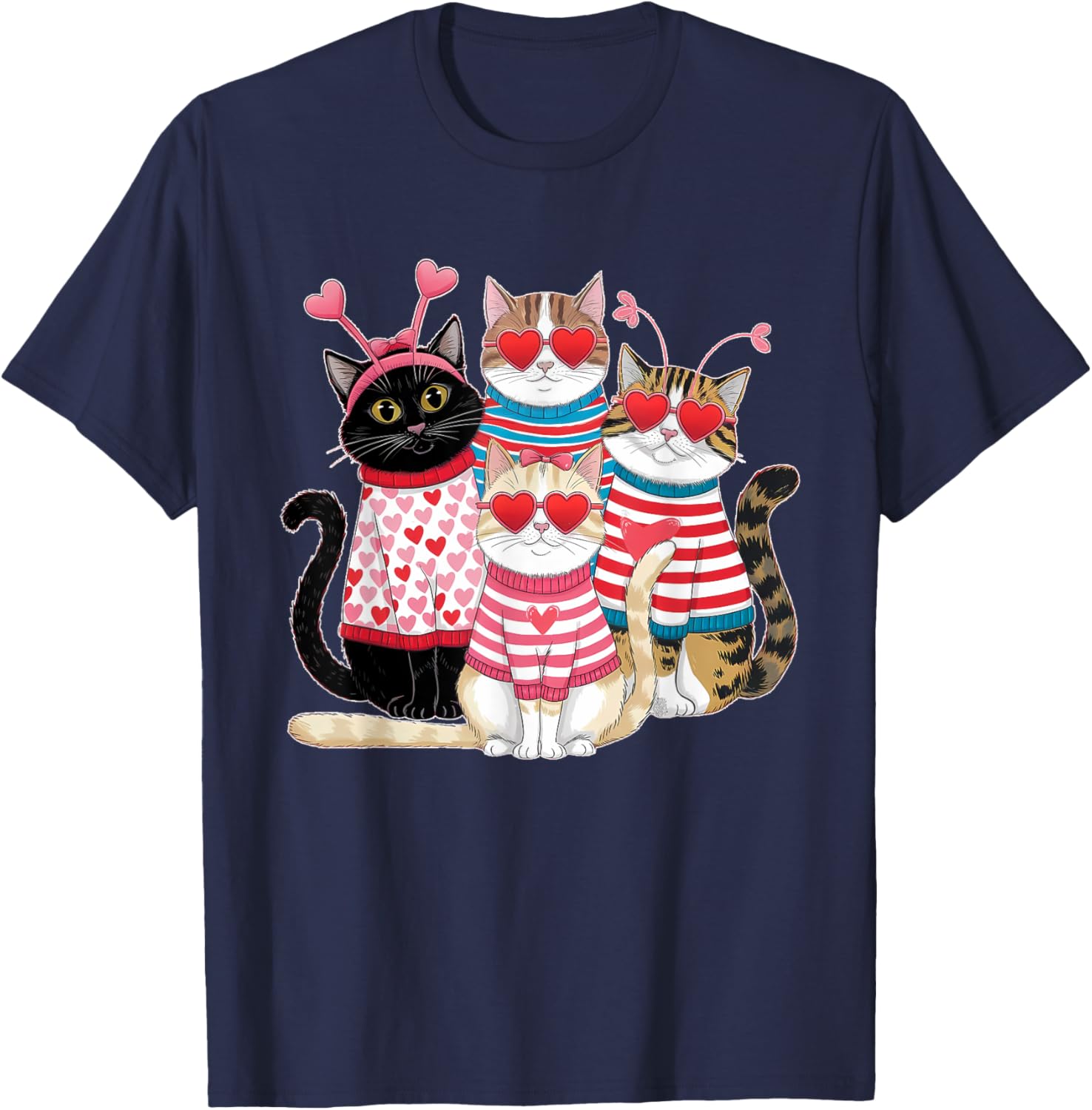 Happy Meowentine's Cute Cat T-Shirt for Girls - Perfect Valentine's Gift - 7