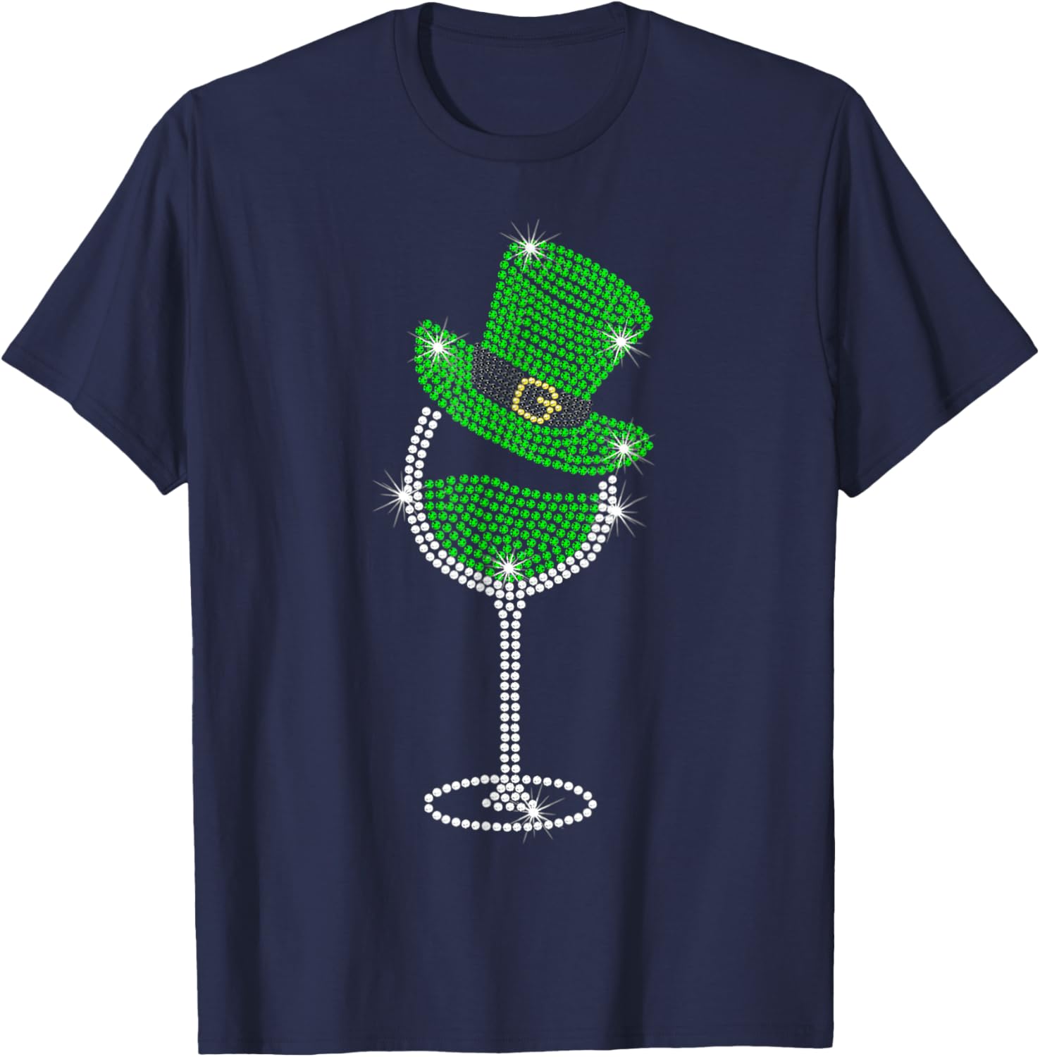 St Patrick's Day Shamrock Wine T-Shirt for Men and Women Celebrate in Style - 28