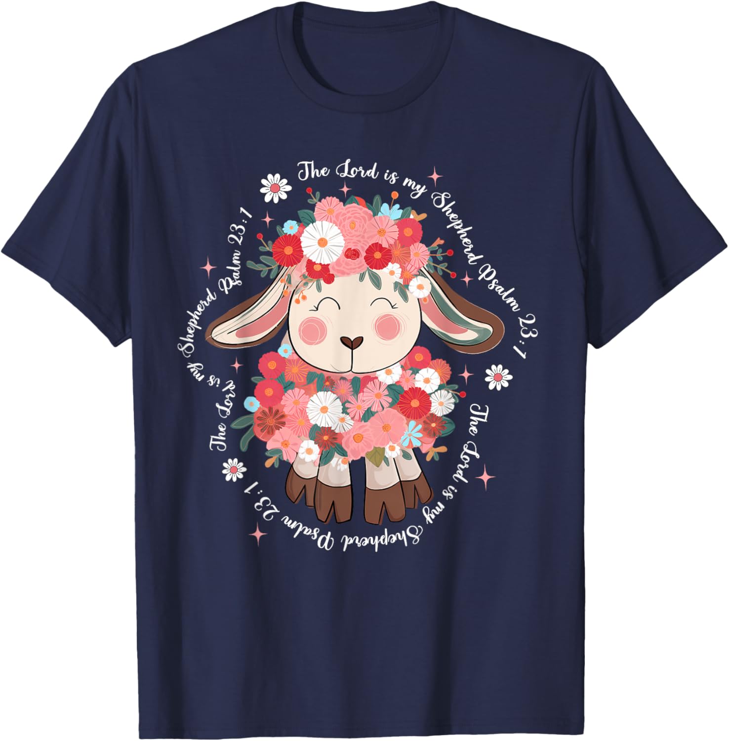 The Lord Is My Shepherd Easter T-Shirt for Christian Faith Enthusiasts - 11
