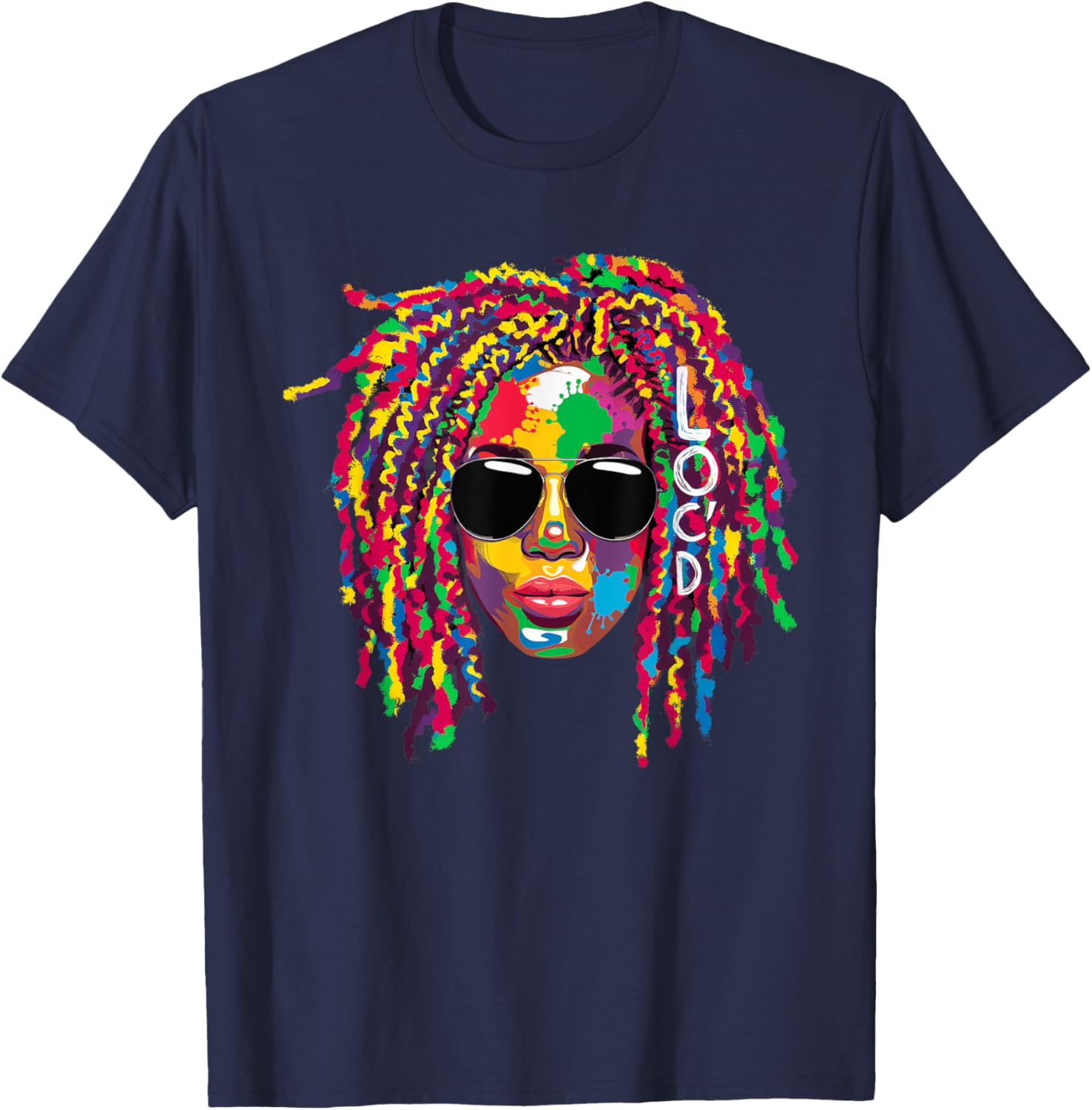 Loc'd For Life Afro Locs Dreadlocks T-Shirt for Proud Melanin Women - 2