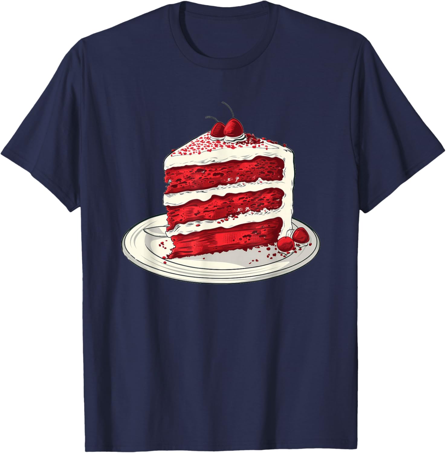 Delicious Red Velvet Cake Design T-Shirt for Baking Lovers and Foodies - 9