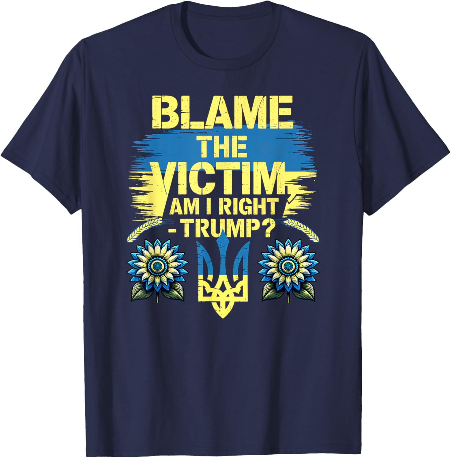 Anti-Trump Pro-Ukraine Graphic T-Shirt for Statement Supporters - 4