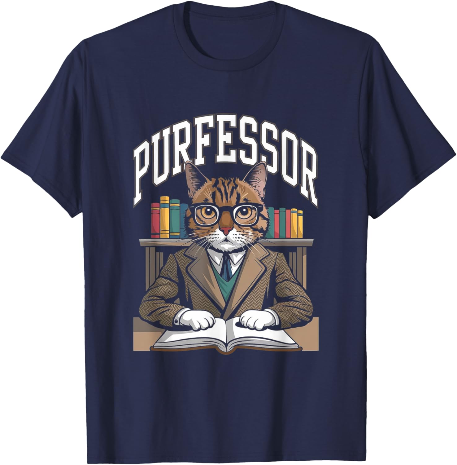 Funny Purrfessor Cat T-Shirt for Cat Lovers and Professors - 3