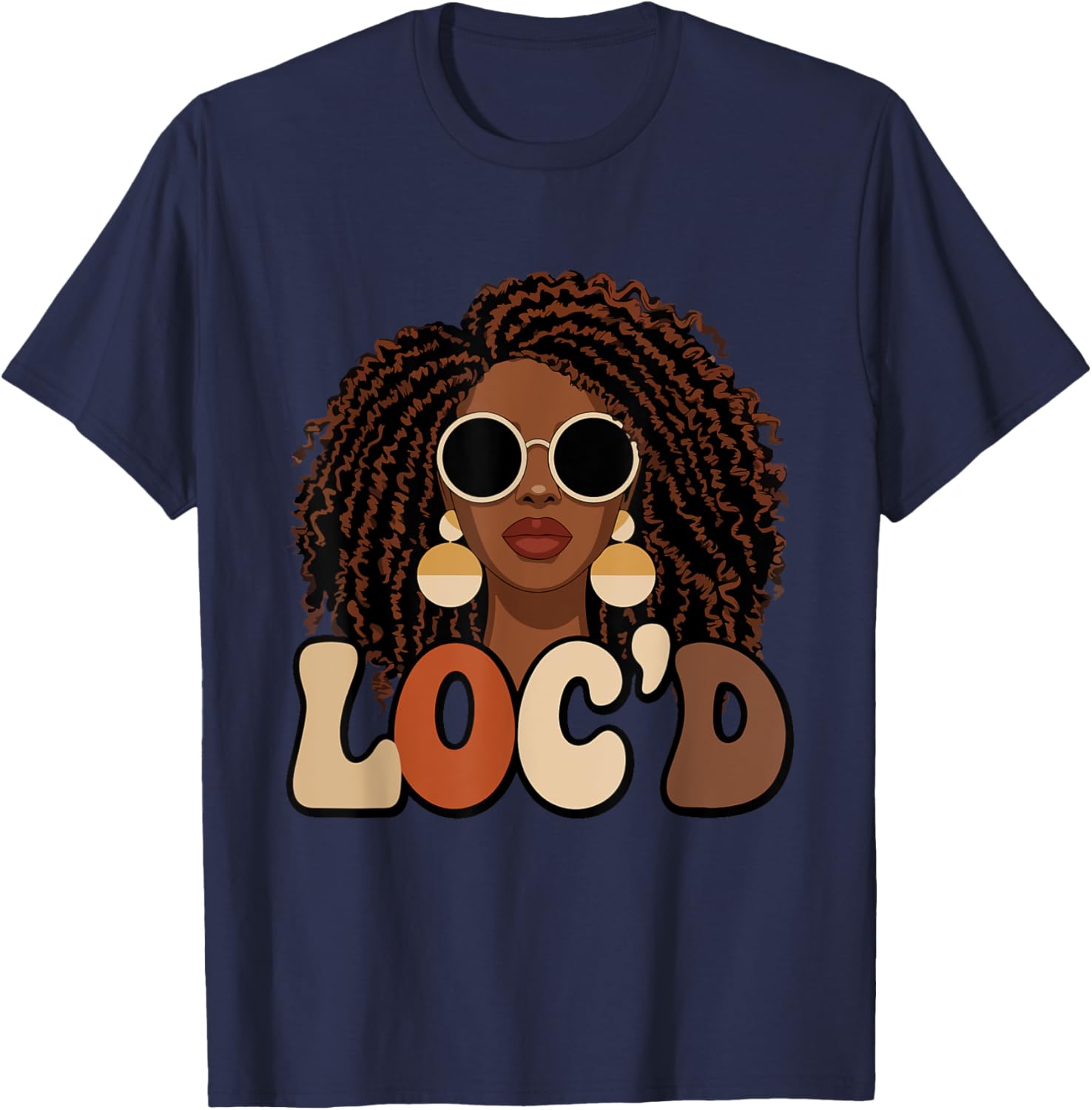 Loc'd For Life Afro Locs T-Shirt for Black Melanin Women Stylish Tee - 7