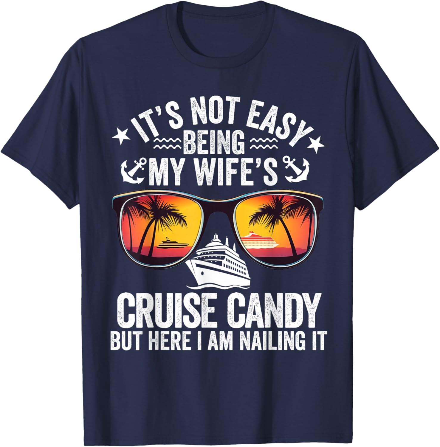 Funny Cruise Candy Husband T-Shirt for My Wife's Supportive Partner - 4