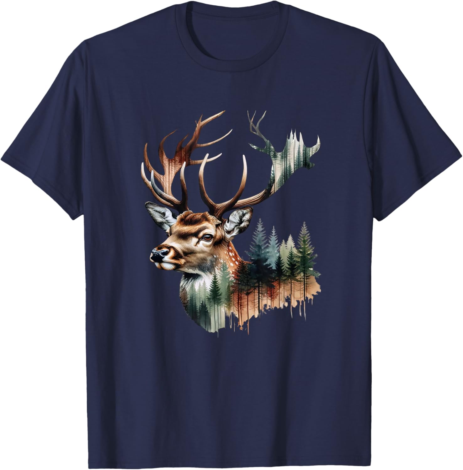 Forest Deer Hunting Dad T-Shirt for Whitetail Hunters - Nature Lover Apparel - 9