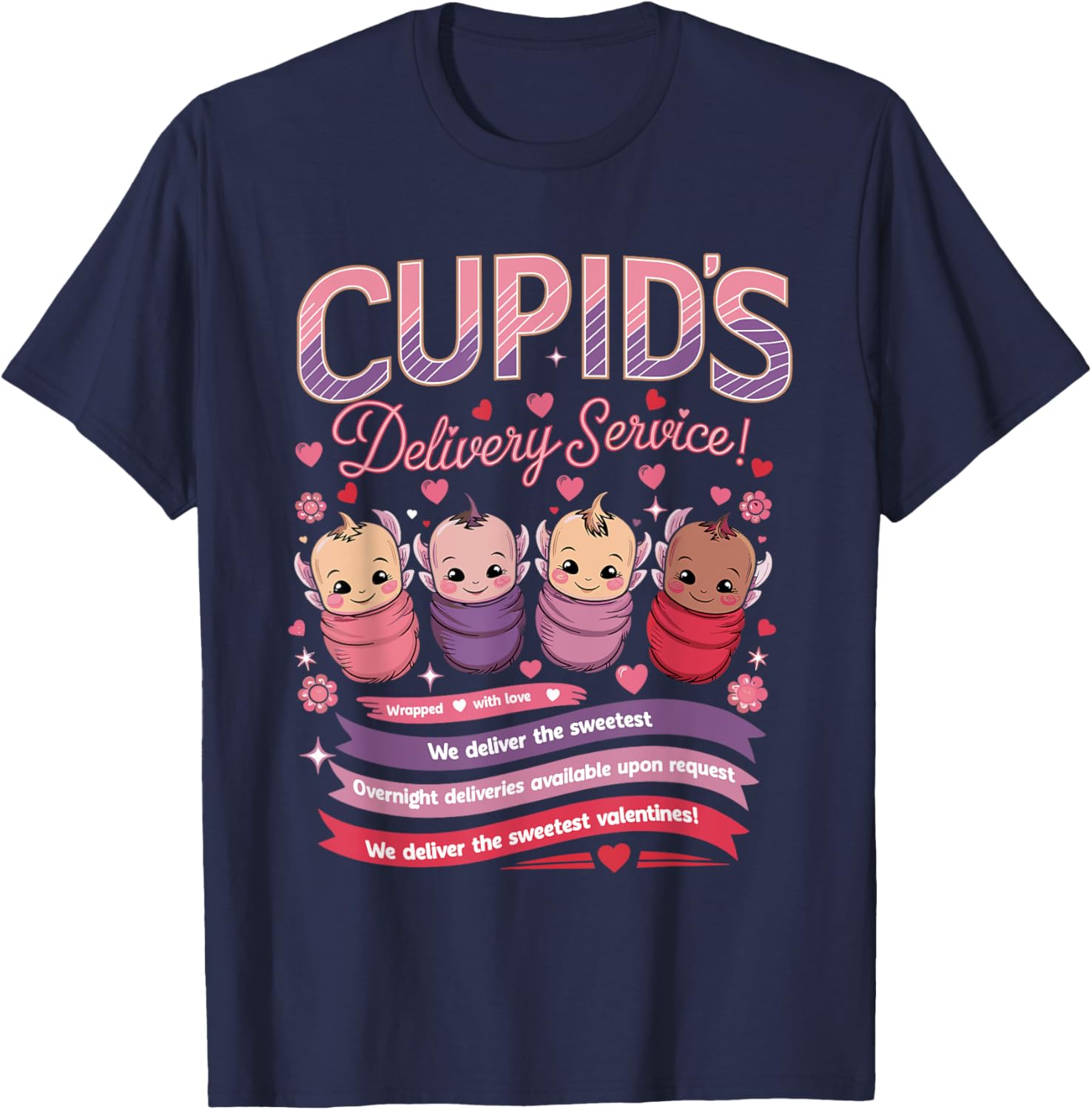 Nurse Valentine Cupid's Delivery Service Labor and Delivery T-Shirt - 6
