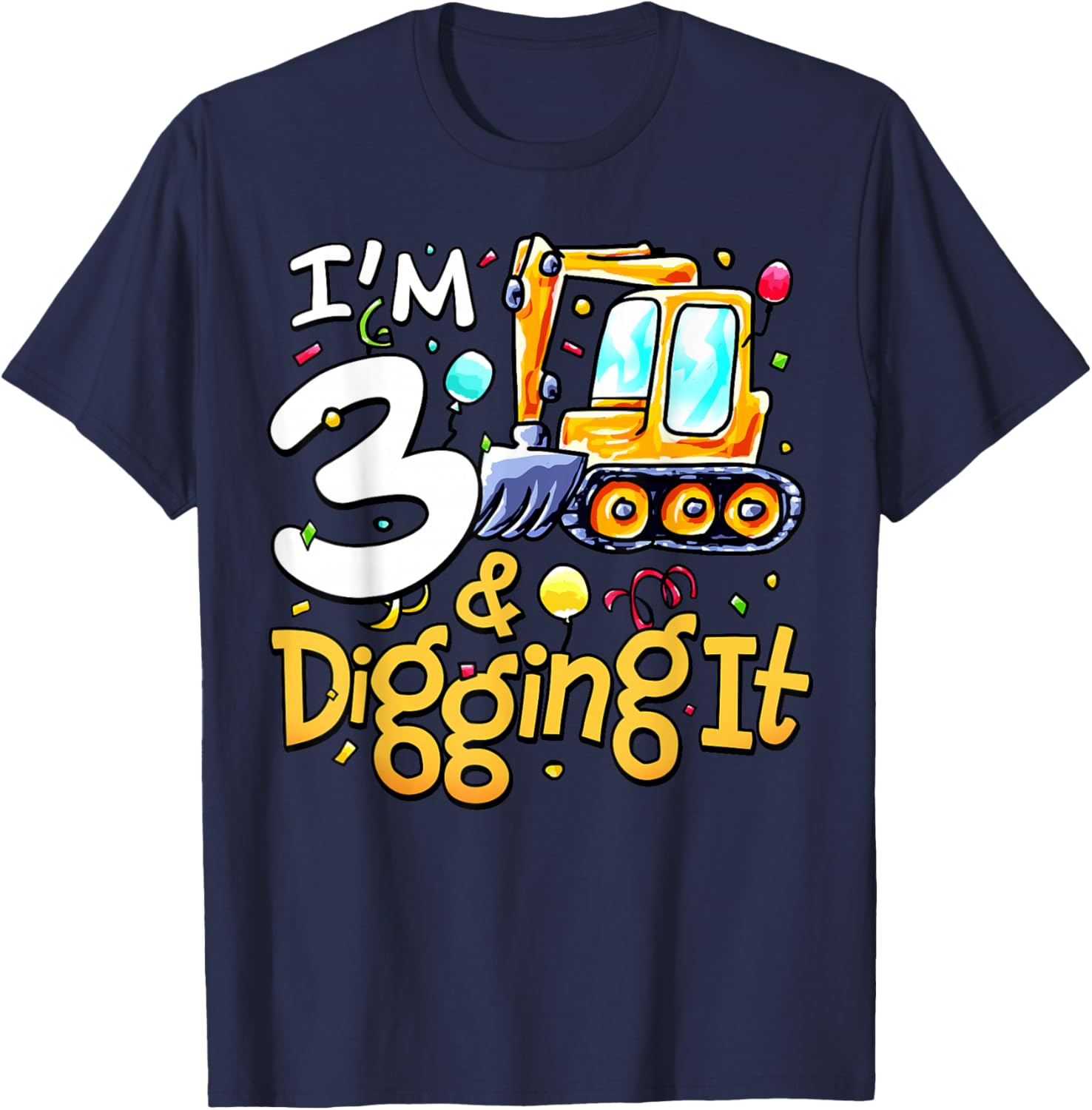 Construction Themed 3rd Birthday Shirt for Boys Cute T-Shirt Gift - 14