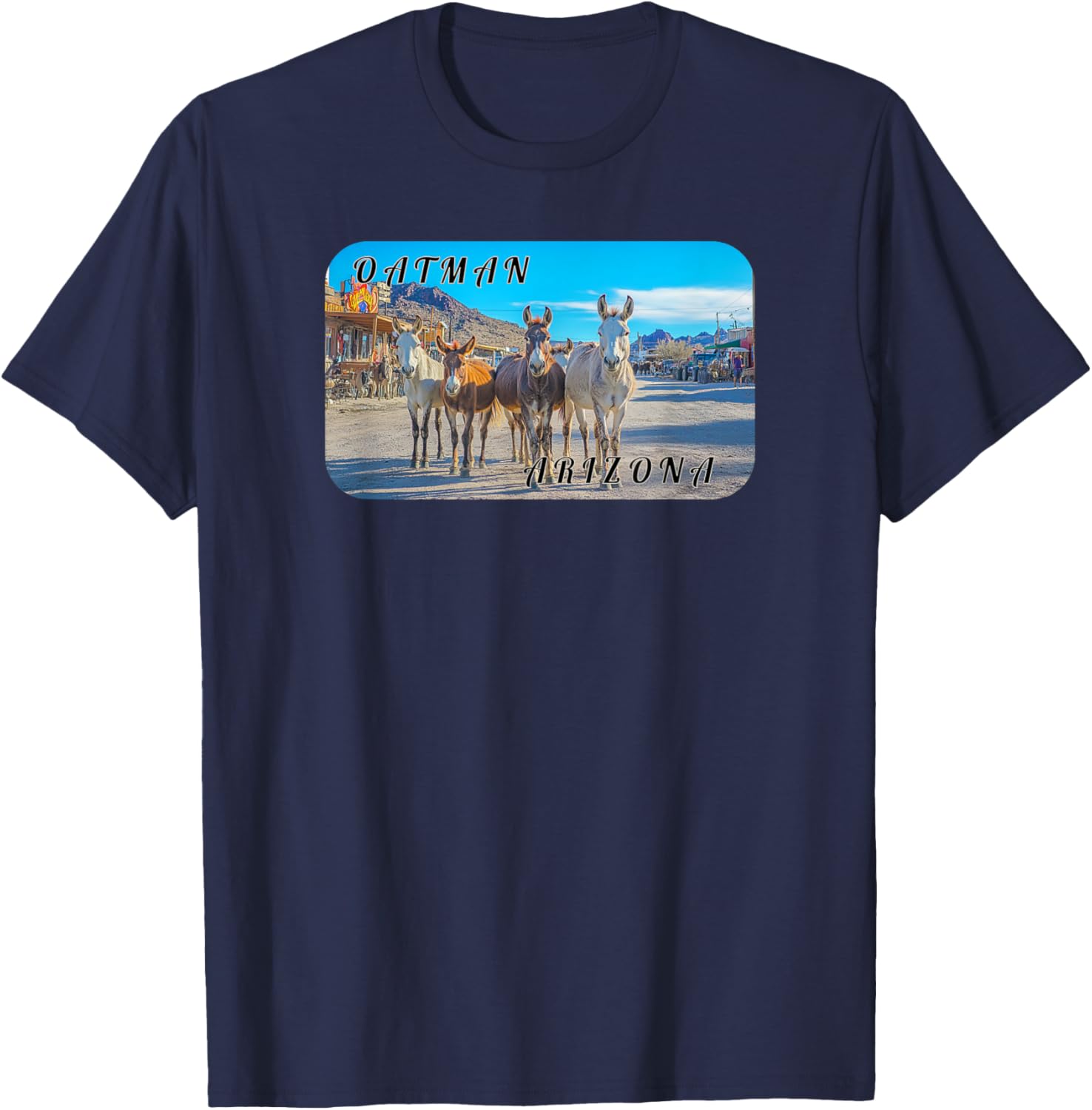 Oatman Arizona Burros T-Shirt for Animal Lovers and Adventure Seekers - 1