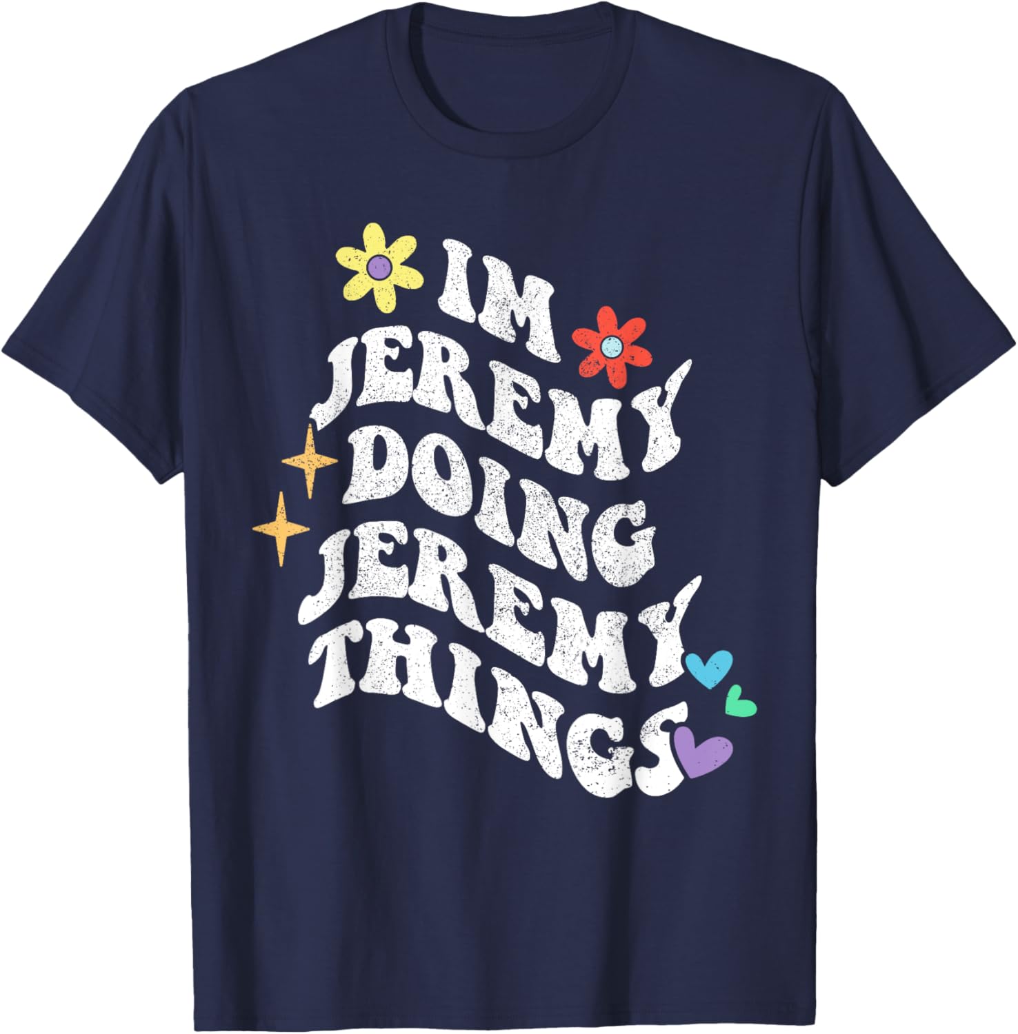 Funny Retro Groovy Jeremy Doing Things T-Shirt for Moms and Gifts - 3
