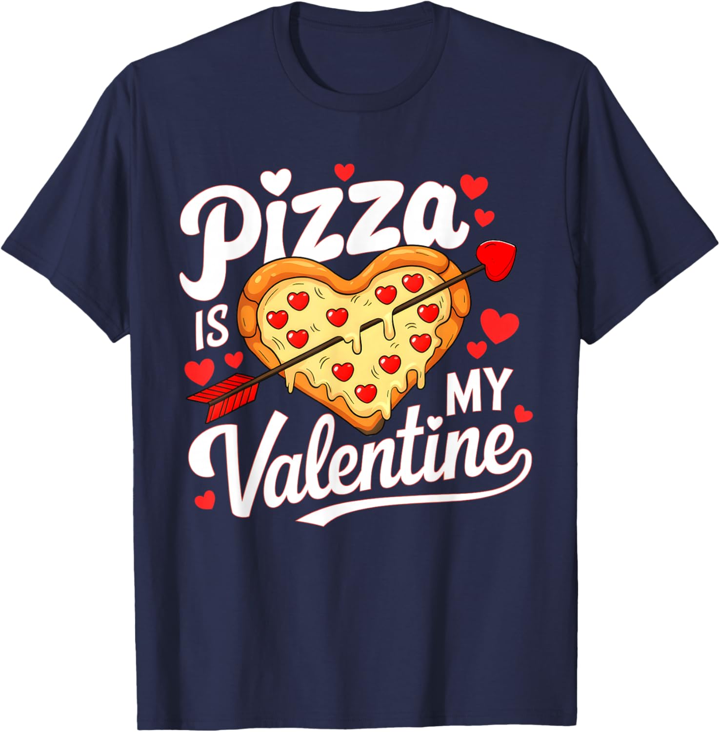 Pizza Is My Valentine Funny Kids T-Shirt for Boys and Girls - 1
