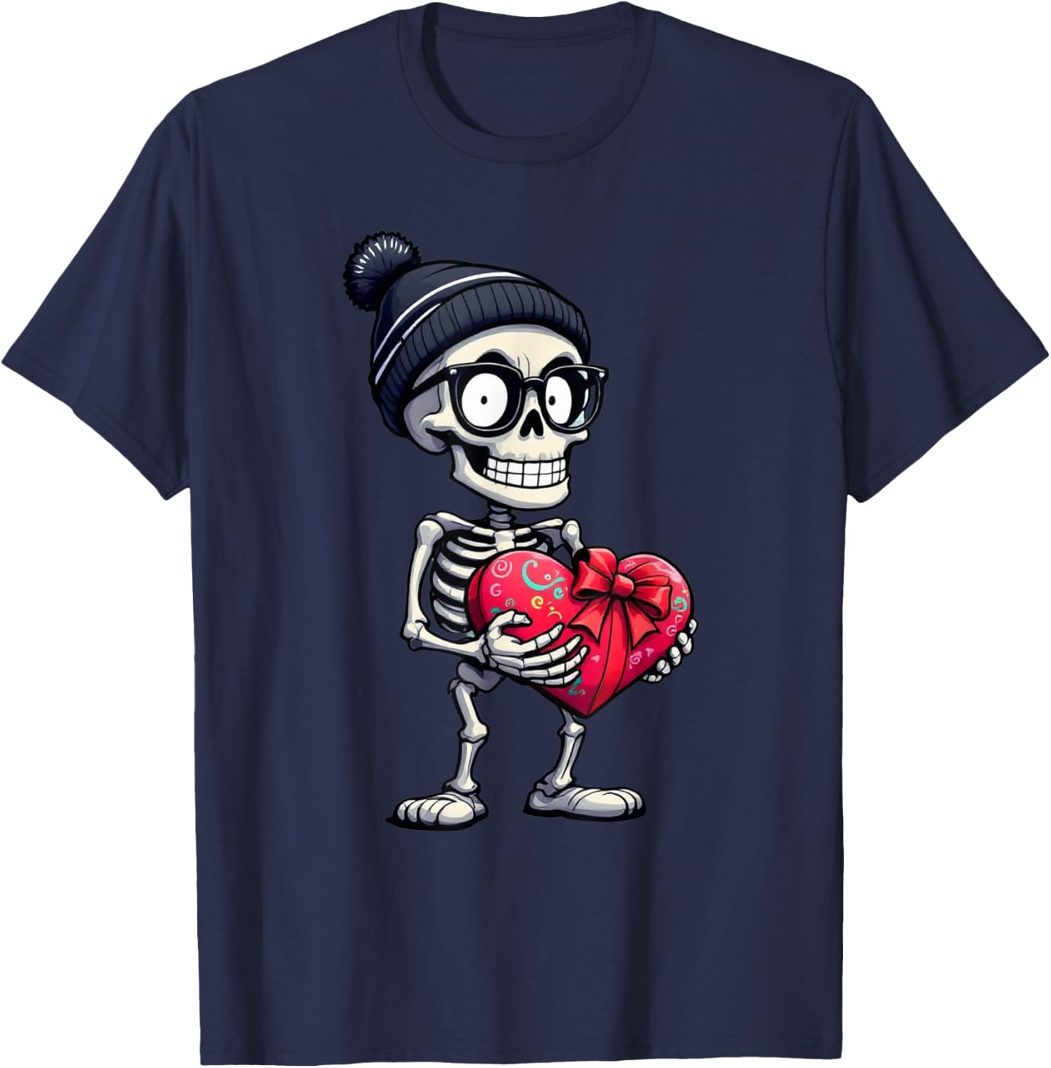 Funny Skeleton Heart Valentine's Day T-Shirt for Men and Women - 27
