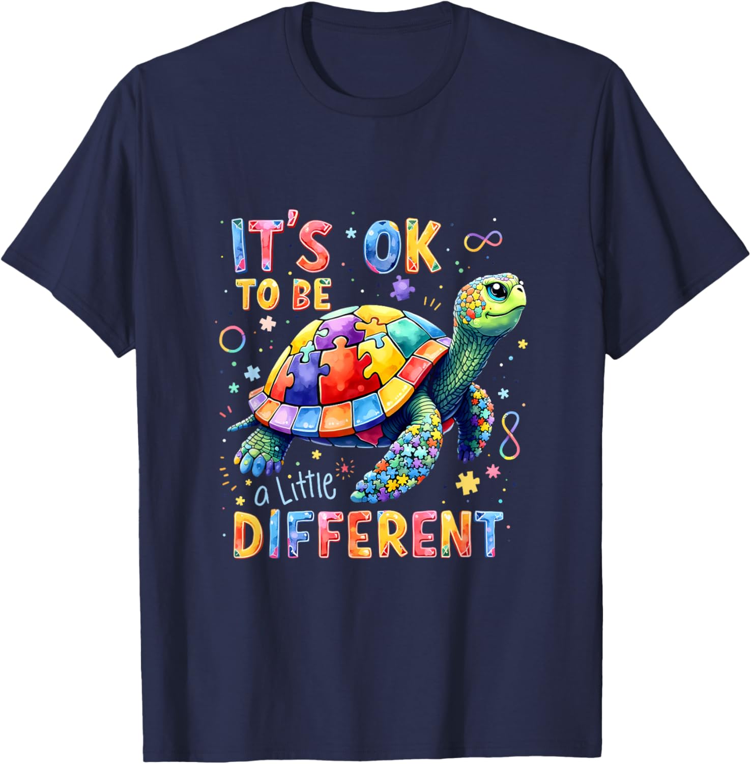 A Little Different Turtle Autism Awareness It's Ok To Be T-Shirt - 2