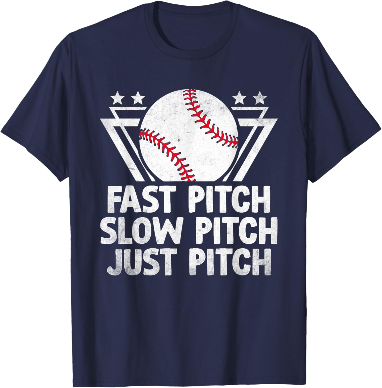 Fast Pitch Slow Pitch Just Pitch Softball T-Shirt for Players and Fans - 3