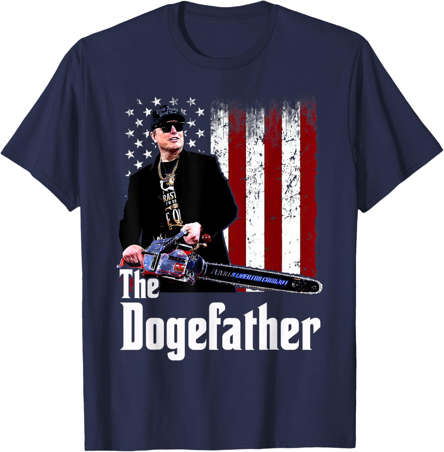 The Dogefather Chainsaw USA Flag T-Shirt for Men and Women - 19