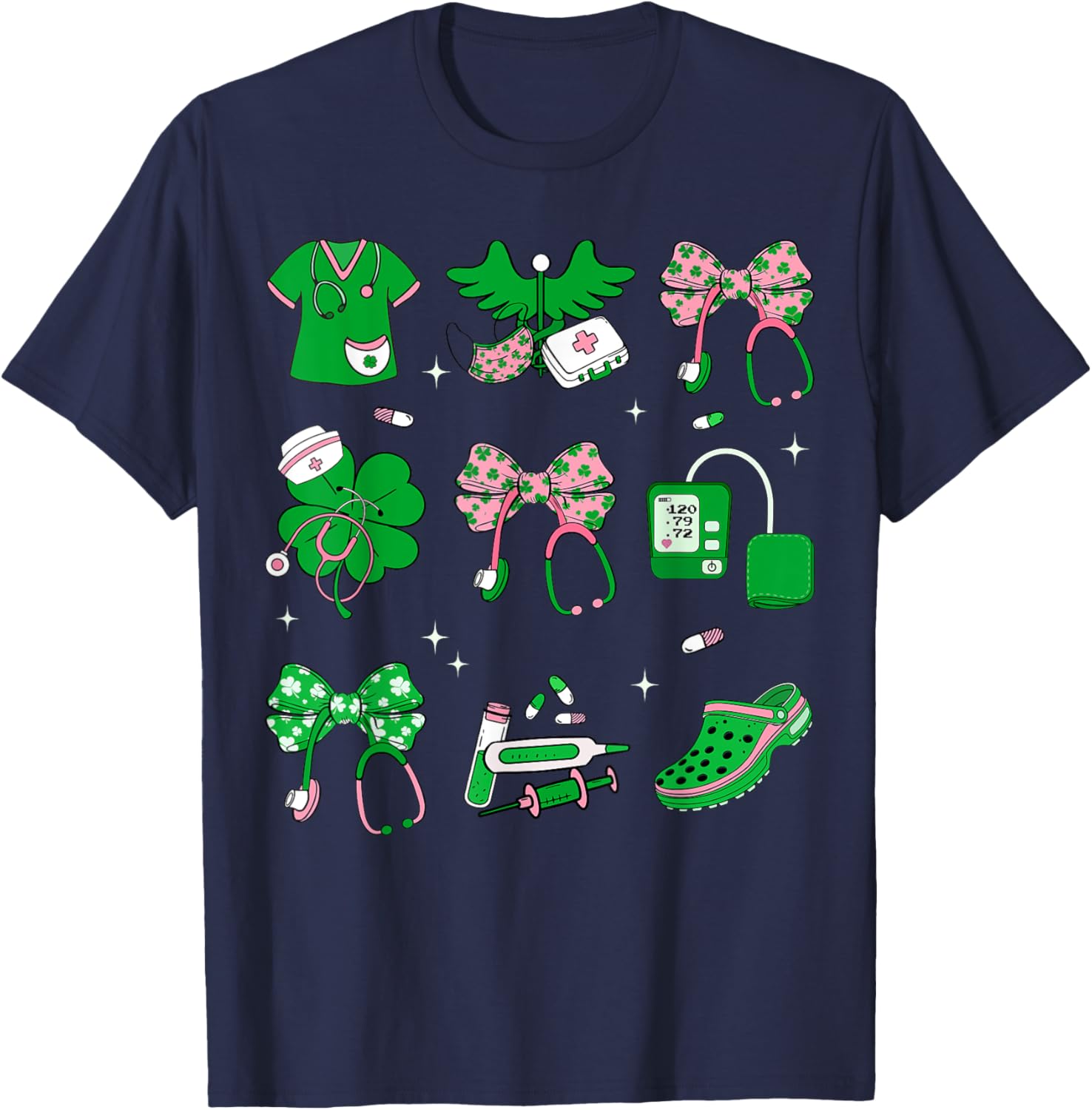 Lucky Shamrock Nurse T-Shirt for St. Patrick's Day Celebration - 11