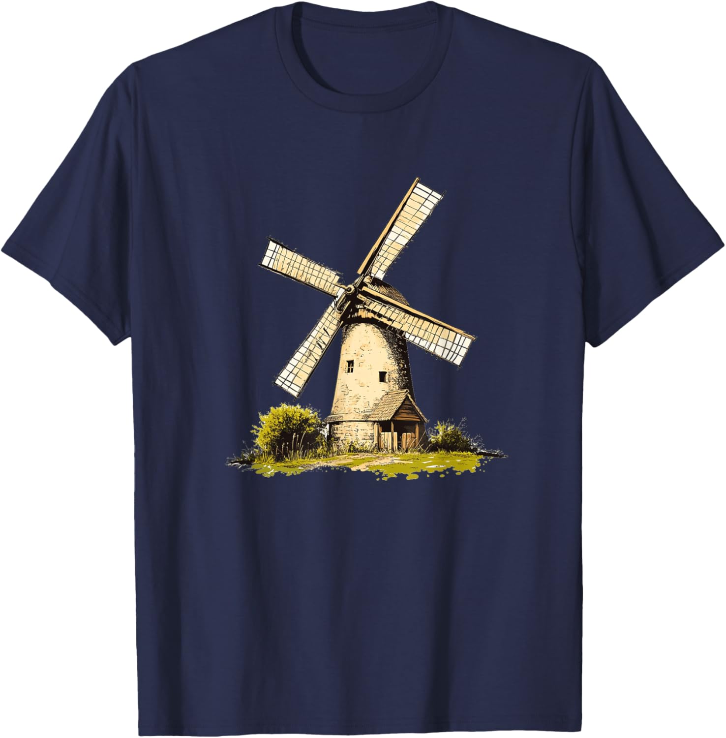 Rustic Old Windmill Vibes T-Shirt for Unique Costume Style - 5