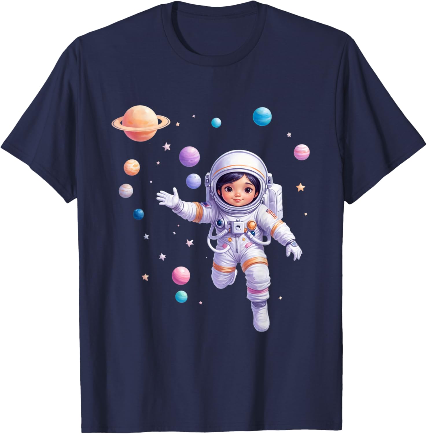 Cute Space Explorer T-Shirt for Future Astronaut Girls - Adorable Design - 28