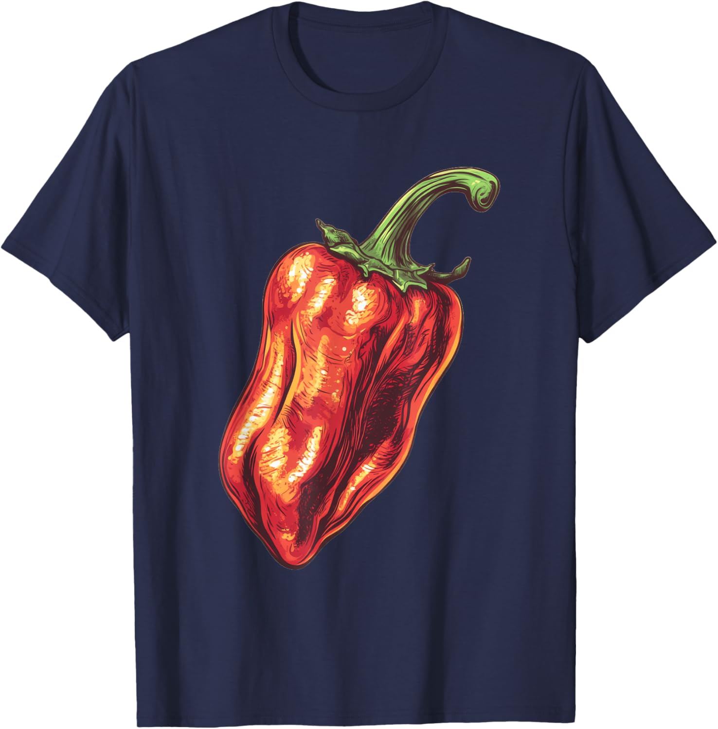 Ghost Pepper Retro T-Shirt for Spicy Food Lovers and Trendsetters - 10