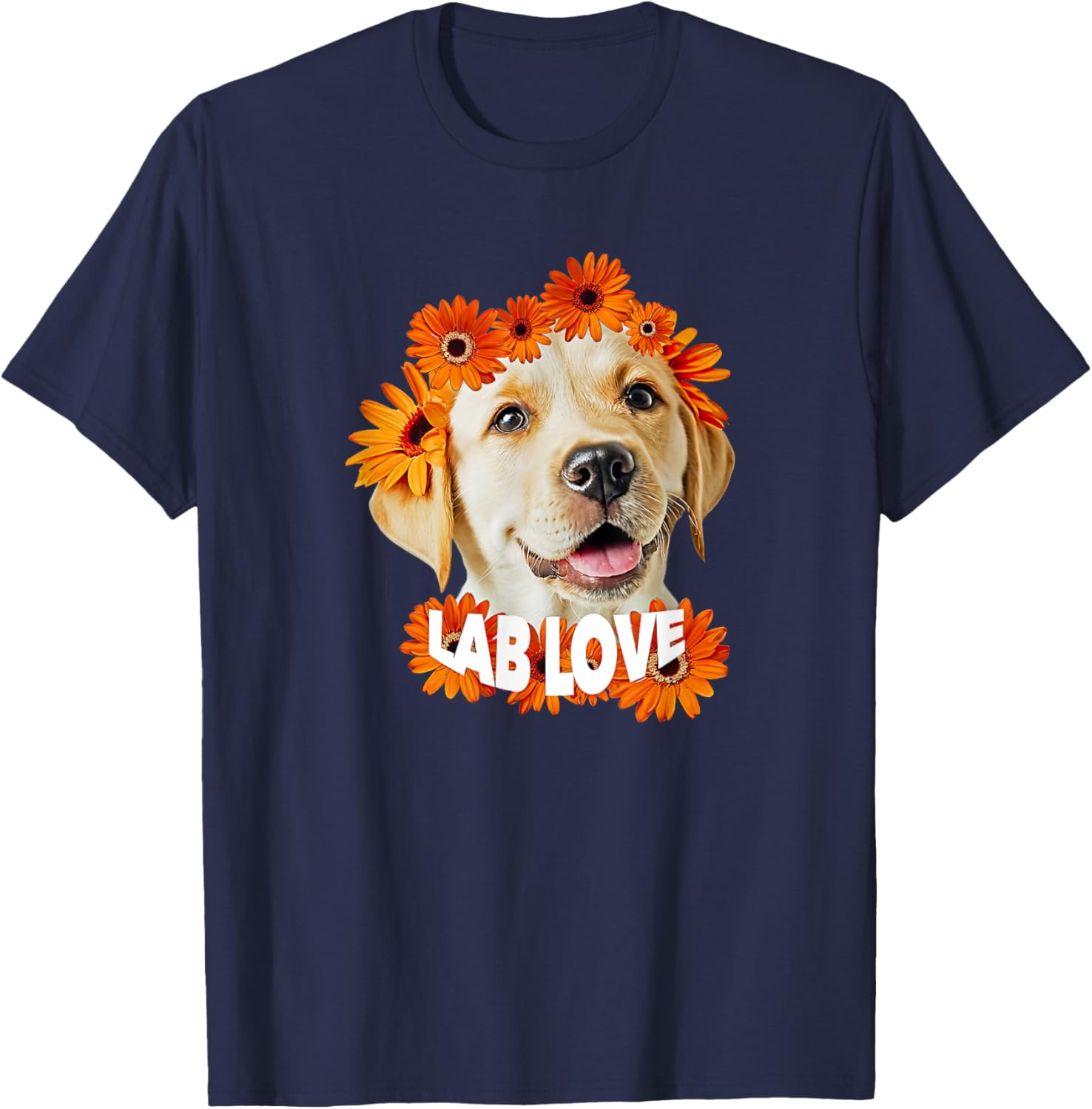 Yellow Labrador Love T-Shirt for Dog Moms and Dads - Daisy Puppy Design - 26