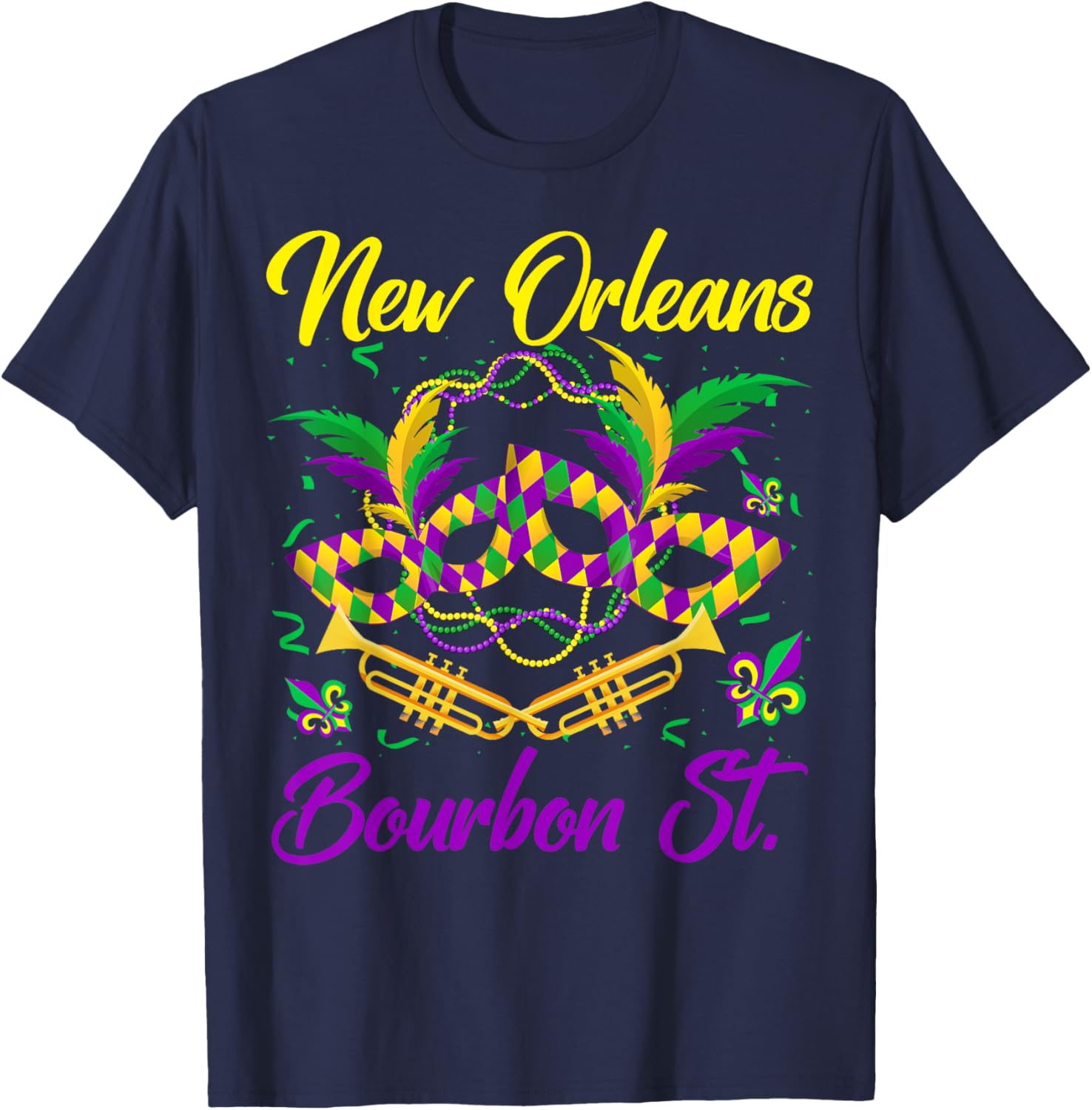 Funny NOLA Bourbon Street Mardi Gras T-Shirt for Fat Tuesday Celebrations - 11