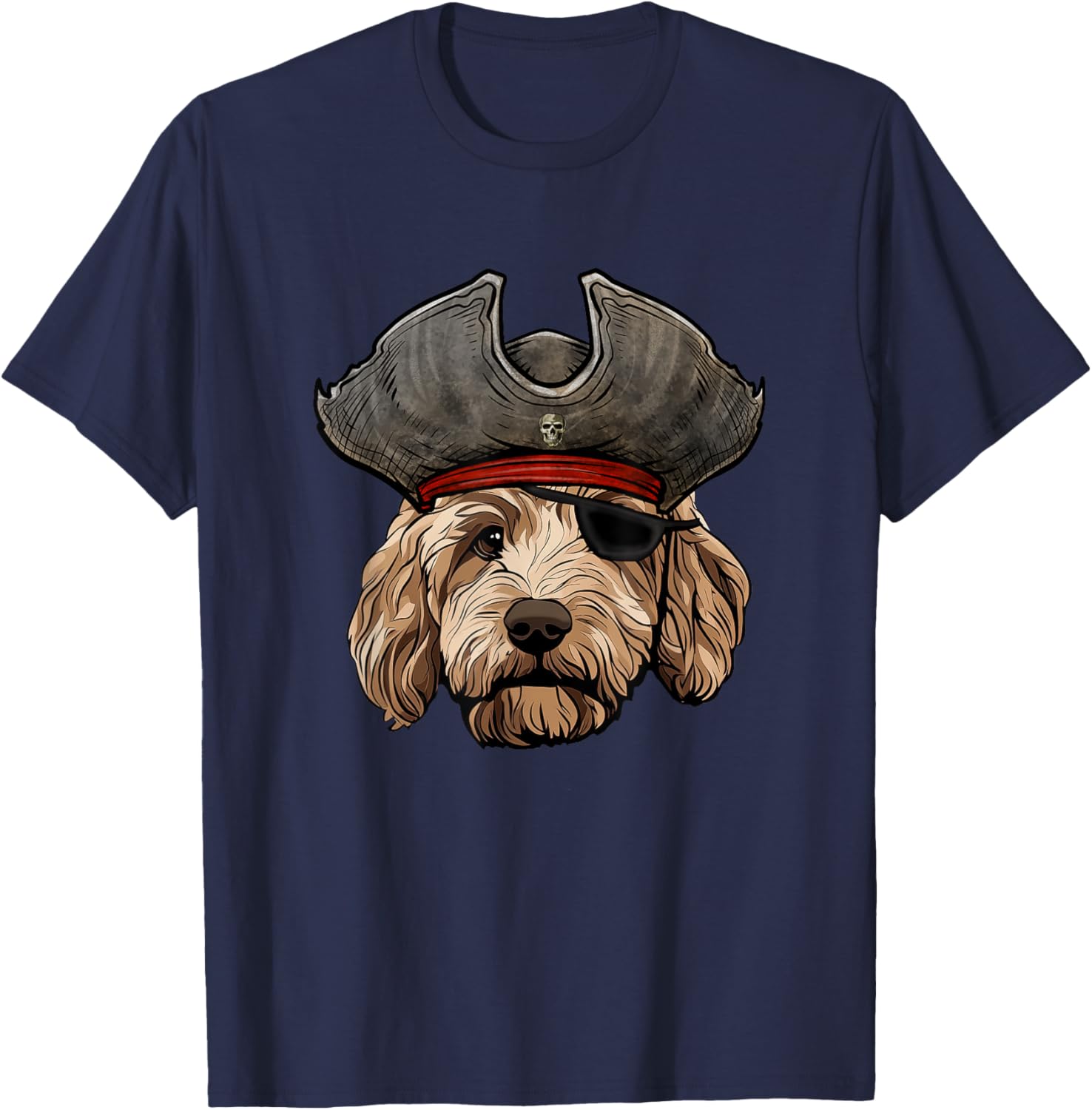 Funny Pirate Goldendoodle Dog T-Shirt for Pet Lovers and Pirates - 1