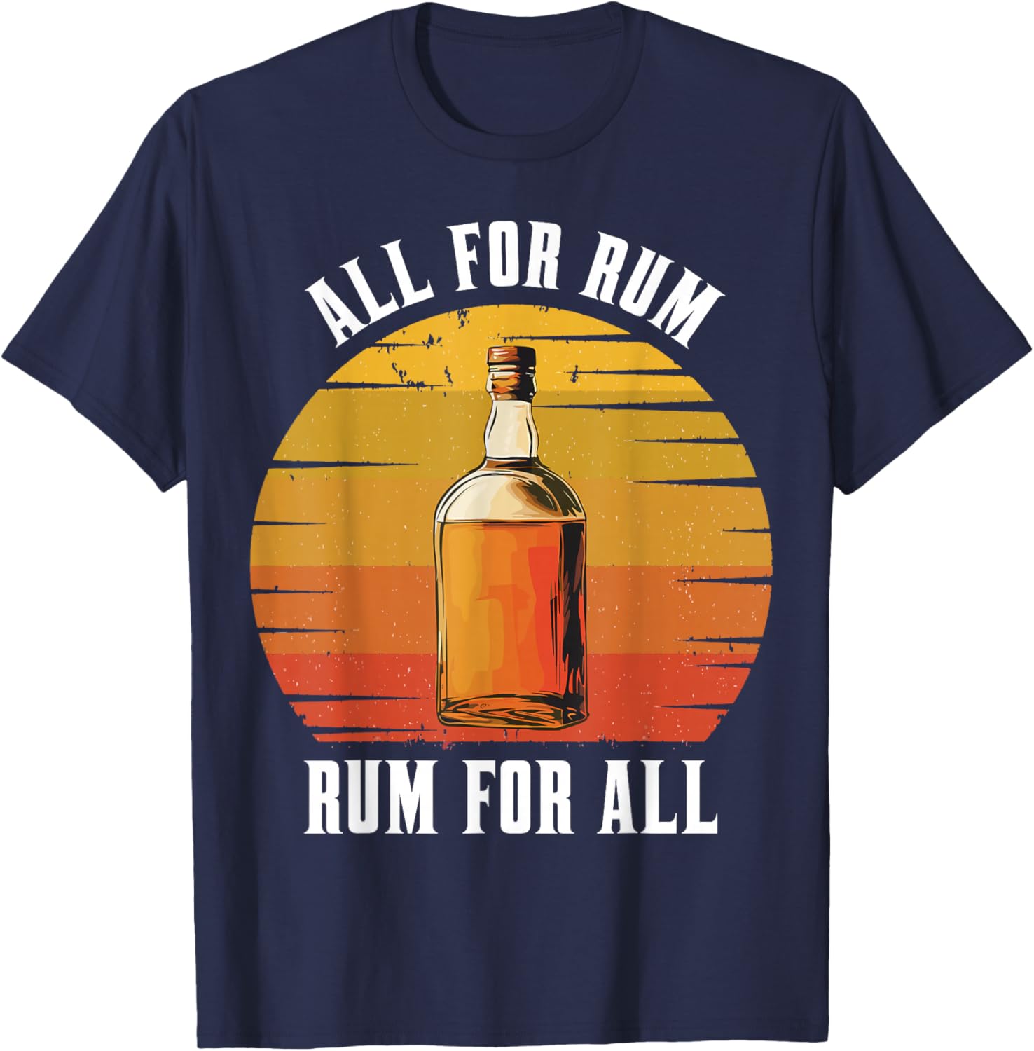 Vintage Rum Lovers T-Shirt for Drink Enthusiasts - All for Rum Design - 8