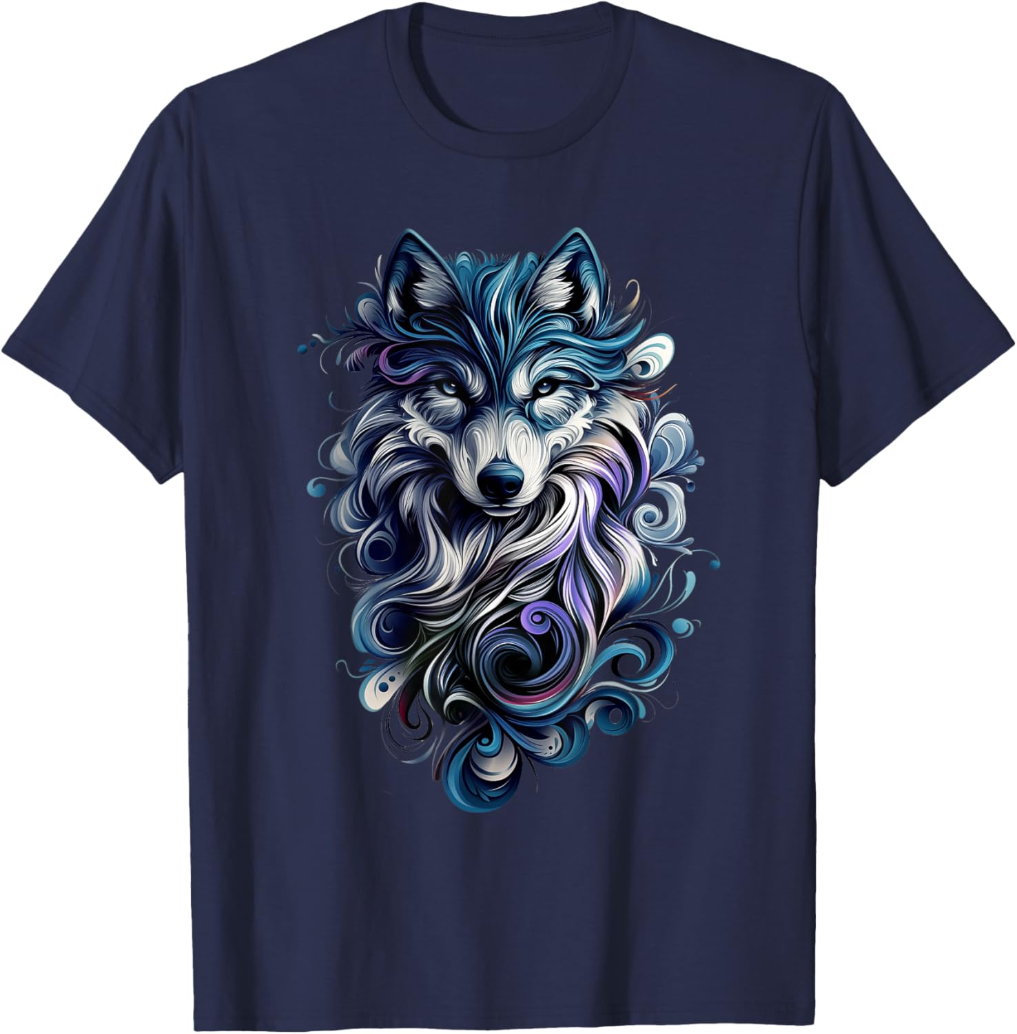 Colorful Wolf T-Shirt for Nature Lovers - Stylish Wildlife Apparel - 8