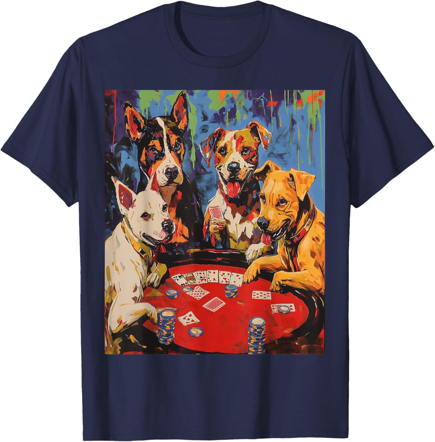 Dogs Playing Poker T-Shirt for Fun Pet Lovers - Stylish Graphic Tee - 9
