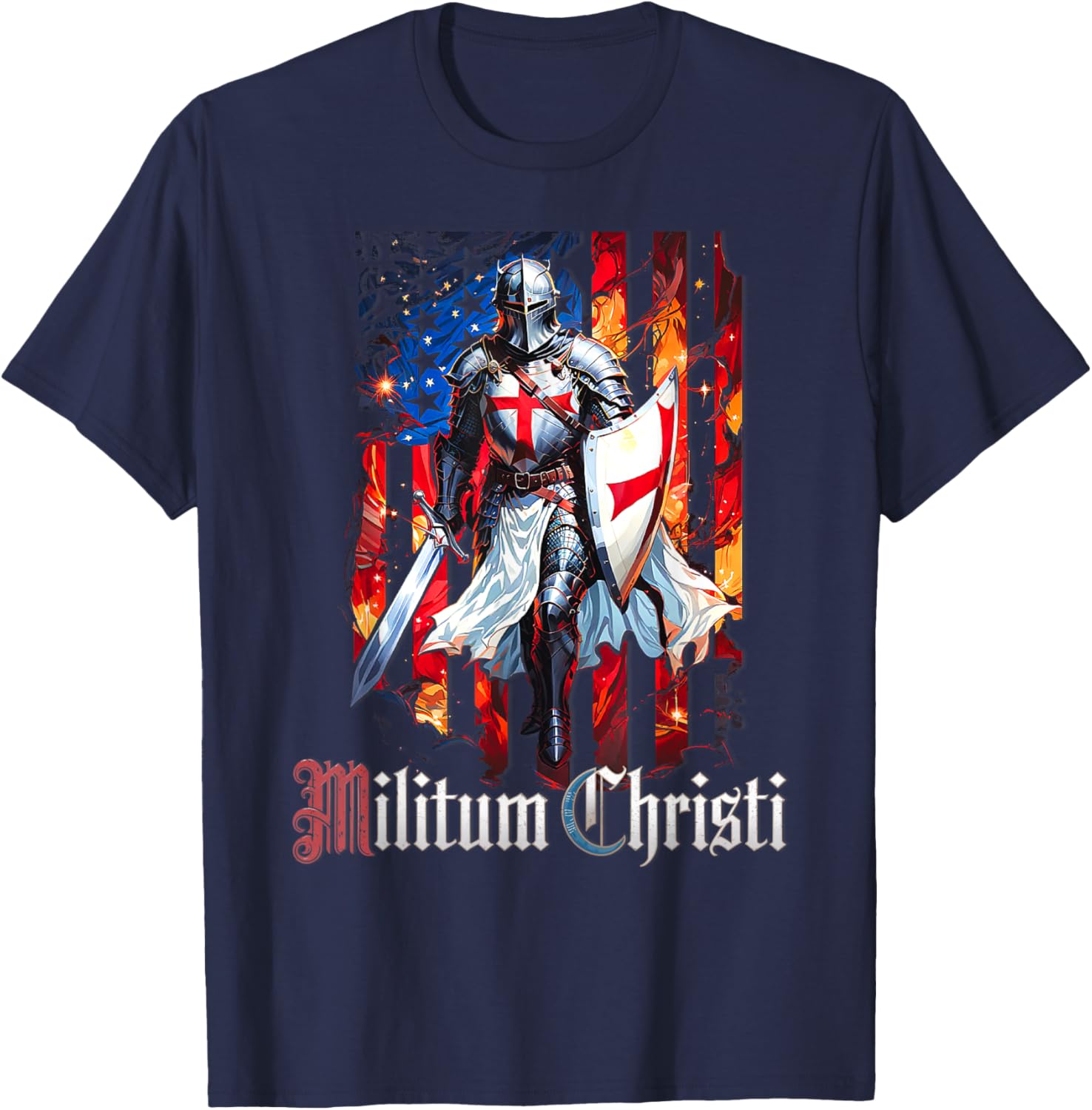 Catholic Knight Templar Crusader Cross T-Shirt for Faith and Style - 5
