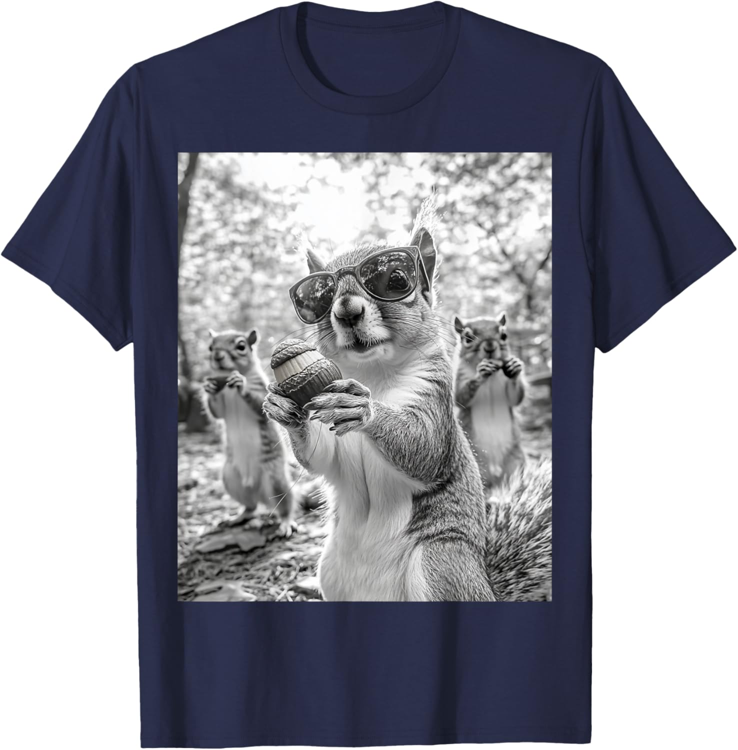 Cute Squirrel Selfie T-Shirt for Animal Lovers - Fun Graphic Tee - 11