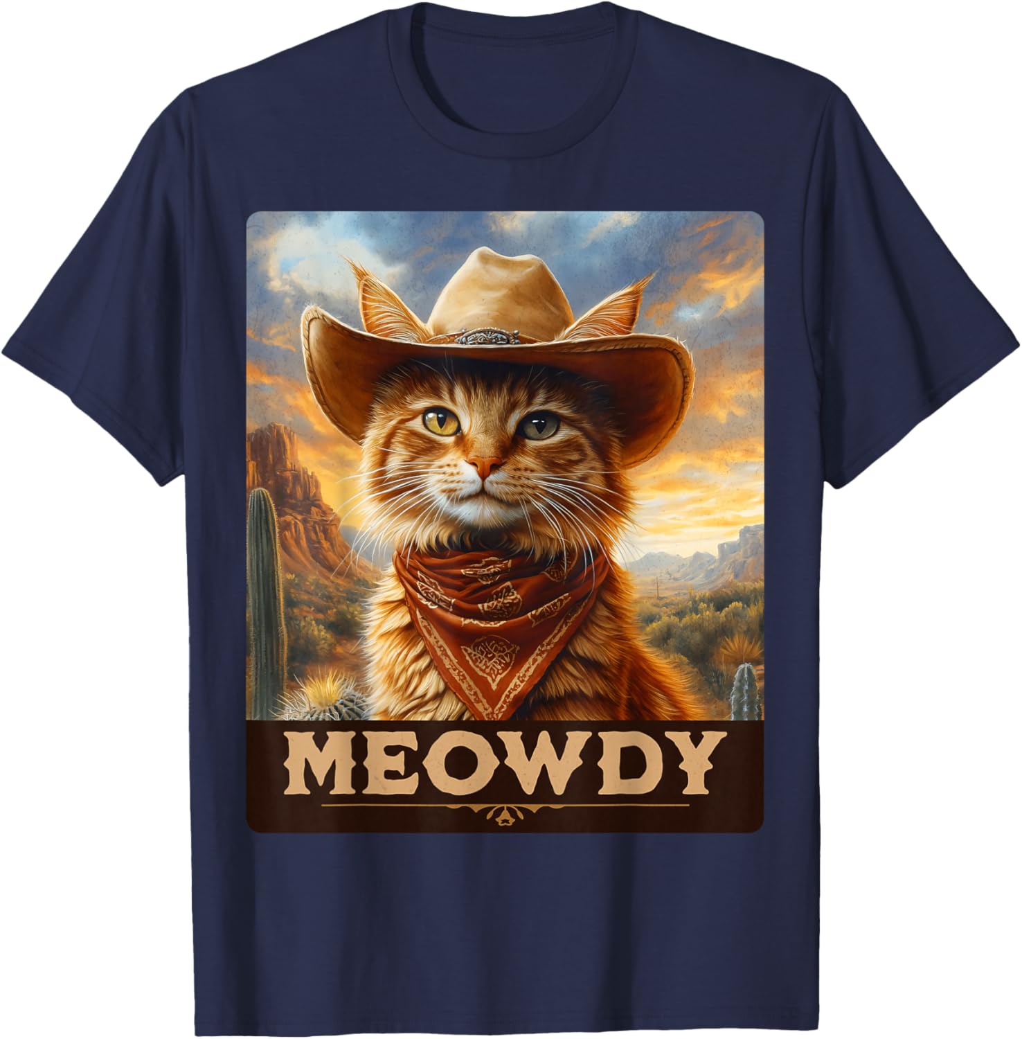 Meowdy Cowboy Cat T-Shirt for Wild West Cat Lovers and Fans - 10
