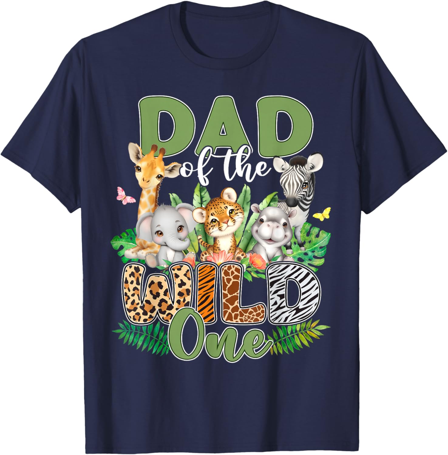 Dad Of The Wild One Safari Family Matching T-Shirt for 1st Birthday - 16
