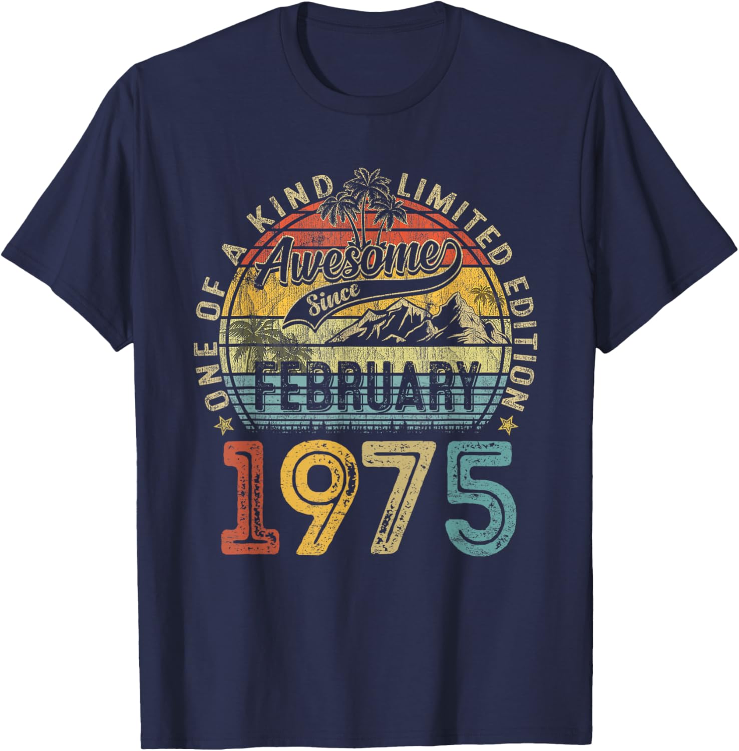 Funny Vintage 50th Birthday T-Shirt for Women - February 1975 Design - 10