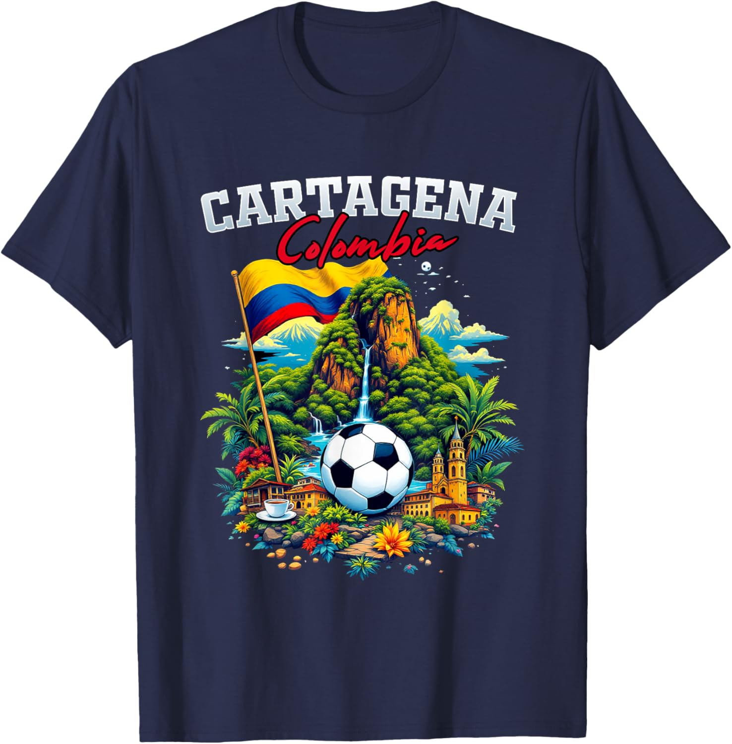 Cartagena Colombian Flag T-Shirt - Stylish Souvenir Apparel for Pride - 11