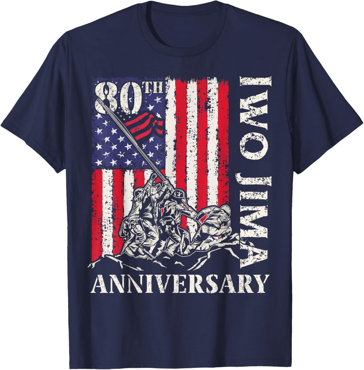 Iwo Jima 80th Anniversary WWII Veteran T-Shirt for 4th of July - 6