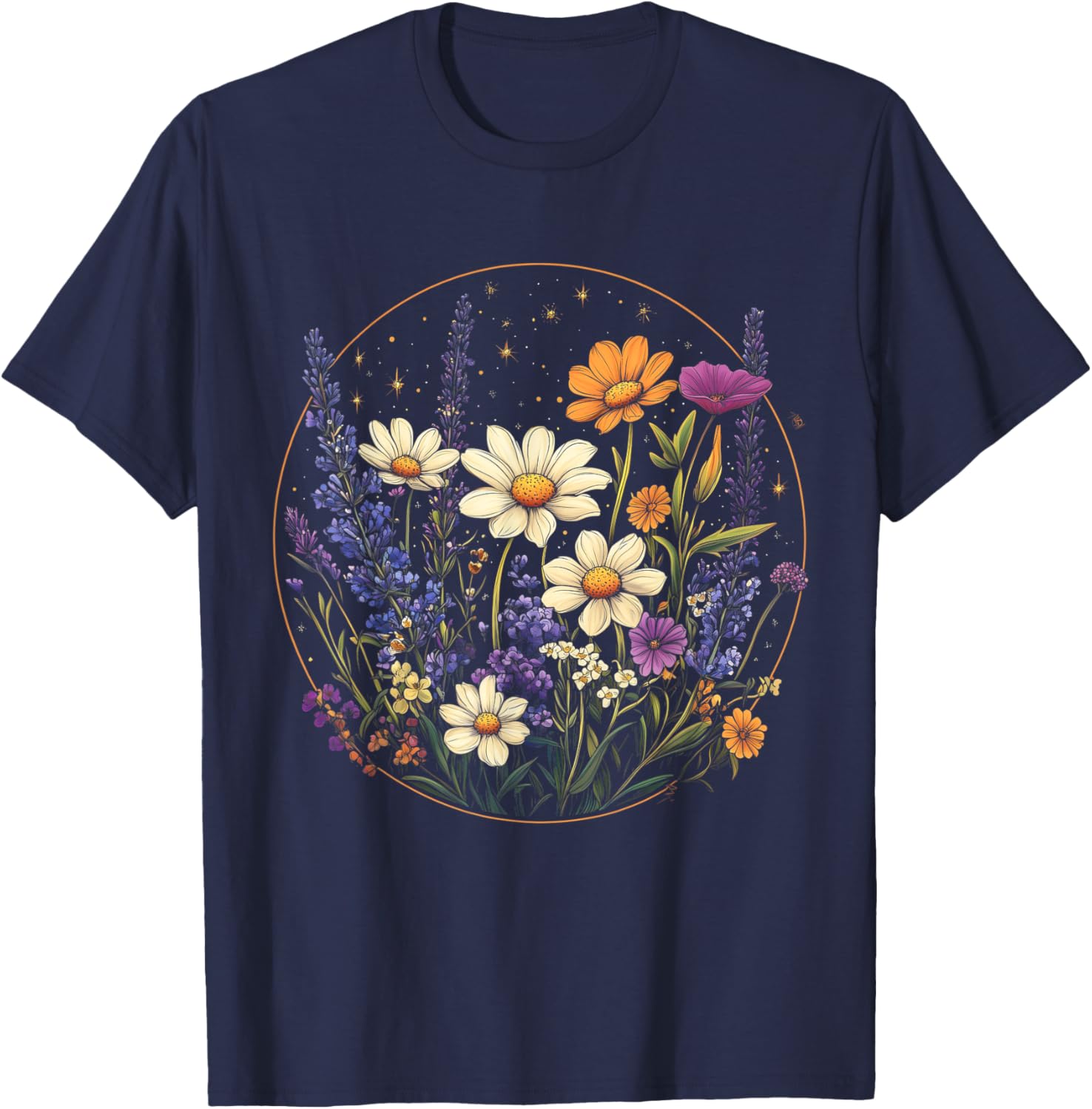 Vintage Wildflower Daisy Lavender Spring T-Shirt for Nature Lovers - 8