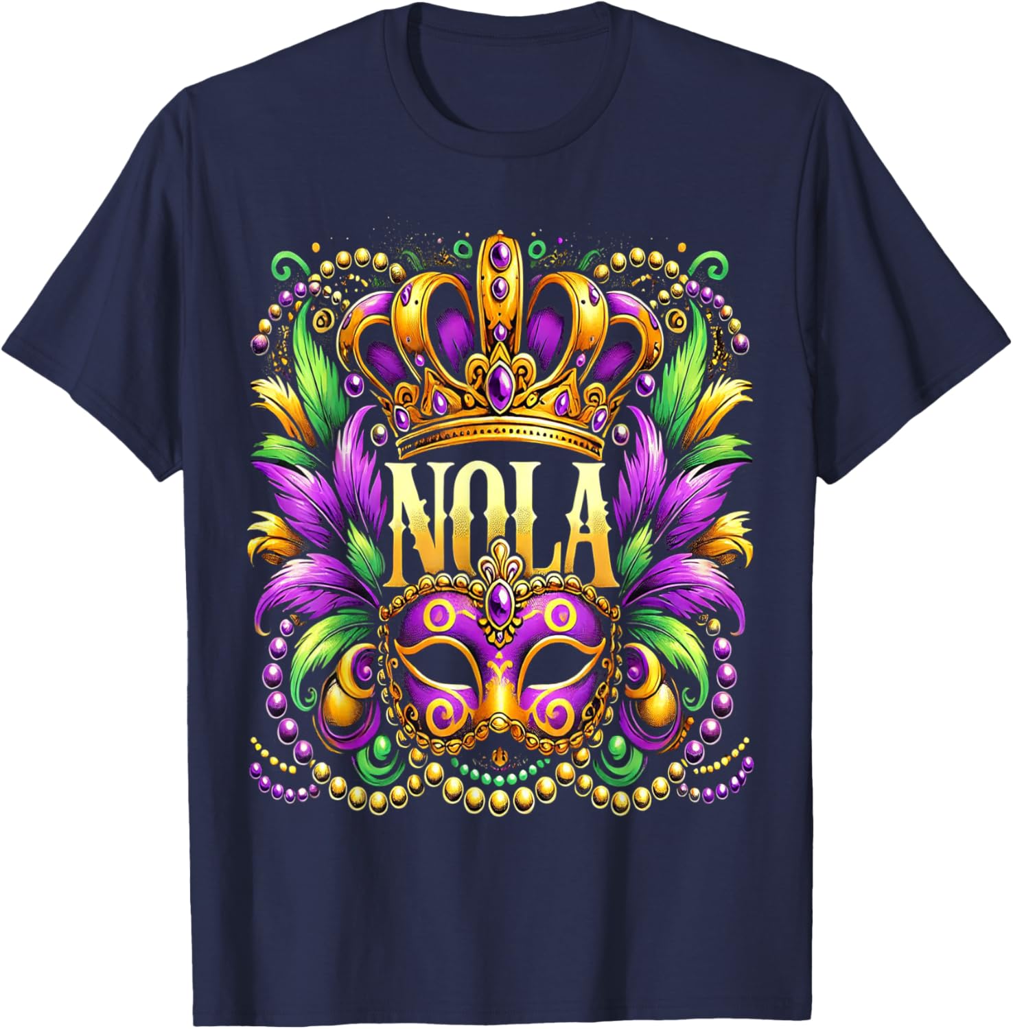 NOLA New Orleans Mardi Gras 2025 T-Shirt for Festive Fun and Style - 14