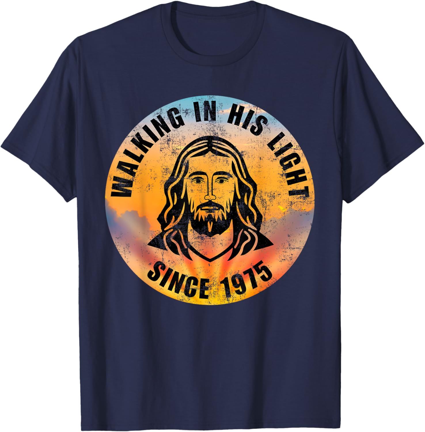 Walking In His Light Since 1975 Inspirational Christian T-Shirt - 8