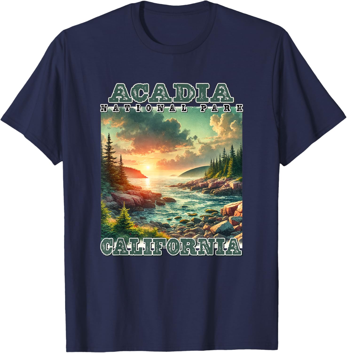 Vintage Retro Acadia National Park Camping T-Shirt for Outdoor Lovers - 8