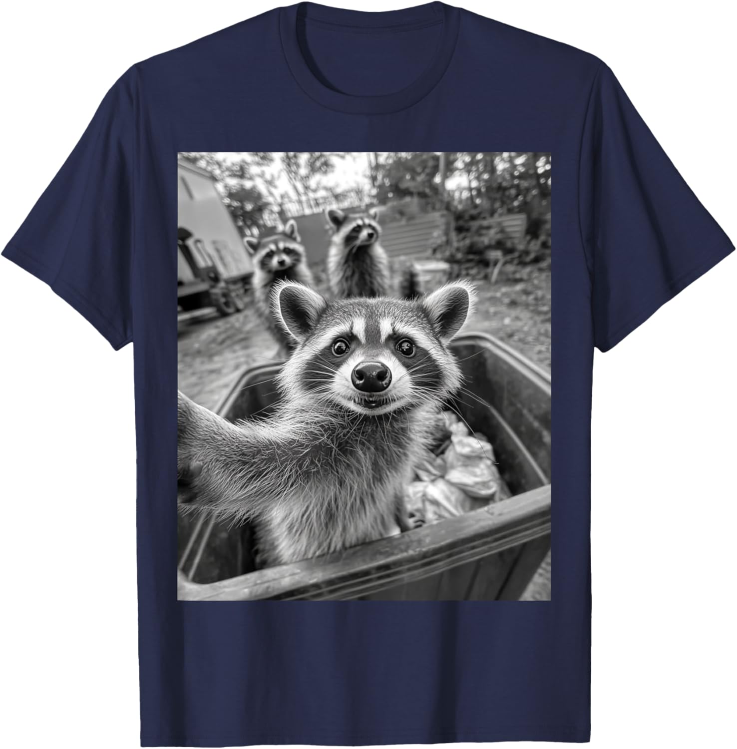 Adorable Raccoon Selfie T-Shirt for Fun and Stylish Outfits - 4