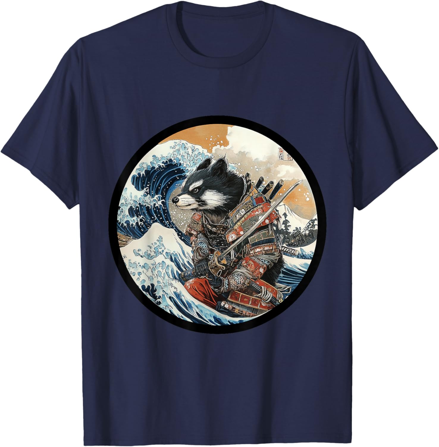 Wild Badger Brock Samurai Warrior Vintage Japanese Anime T-Shirt - 5