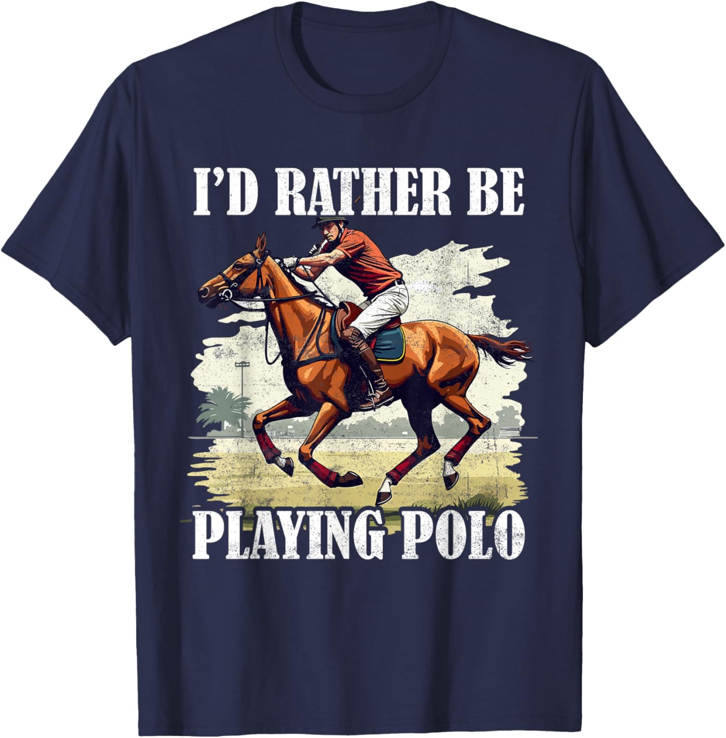 Stylish Polo Player T-Shirt for Equestrian Sports and Horseback Riding - 11